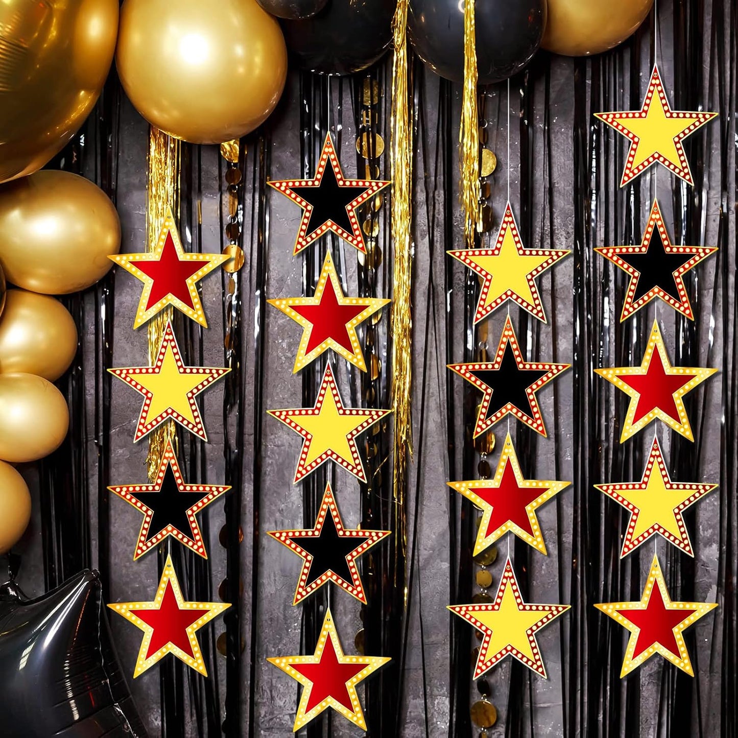 Geosar 150 Pcs Movie Star Cardboard Red Carpet Awards Night Cutouts Confetti Cutouts for Bulletin Board Movie Party Decoration Supply Wall (6 Inch)