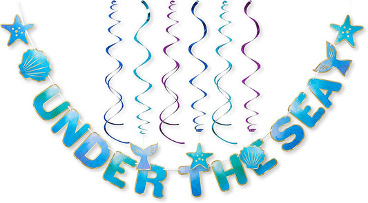American Greetings Mermaid Party Supplies, Banner Decoration Kit (7-Count)