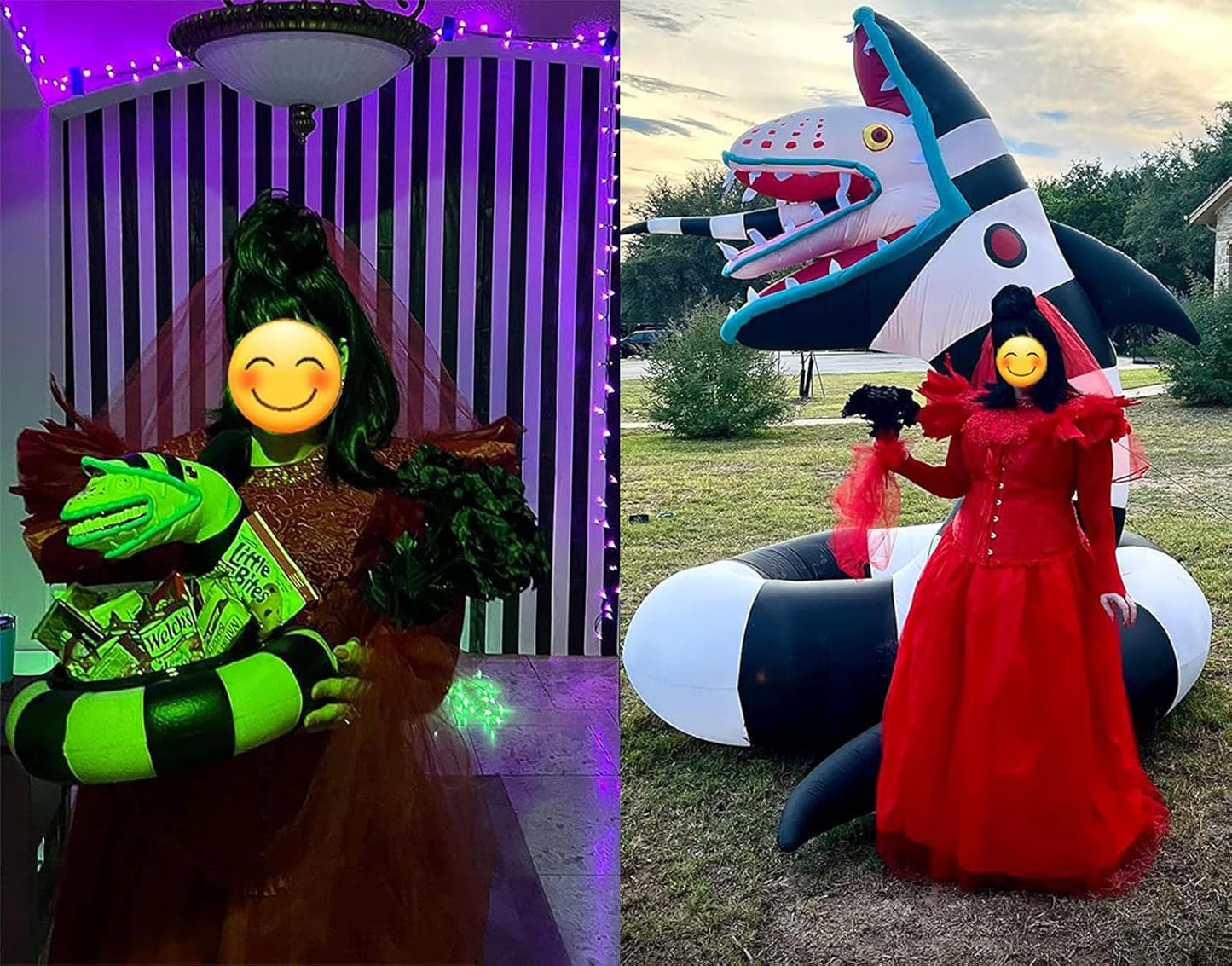 Women's Short Wedding Veils with Comb 3 Tier Halloween Tulle Bridal Veil