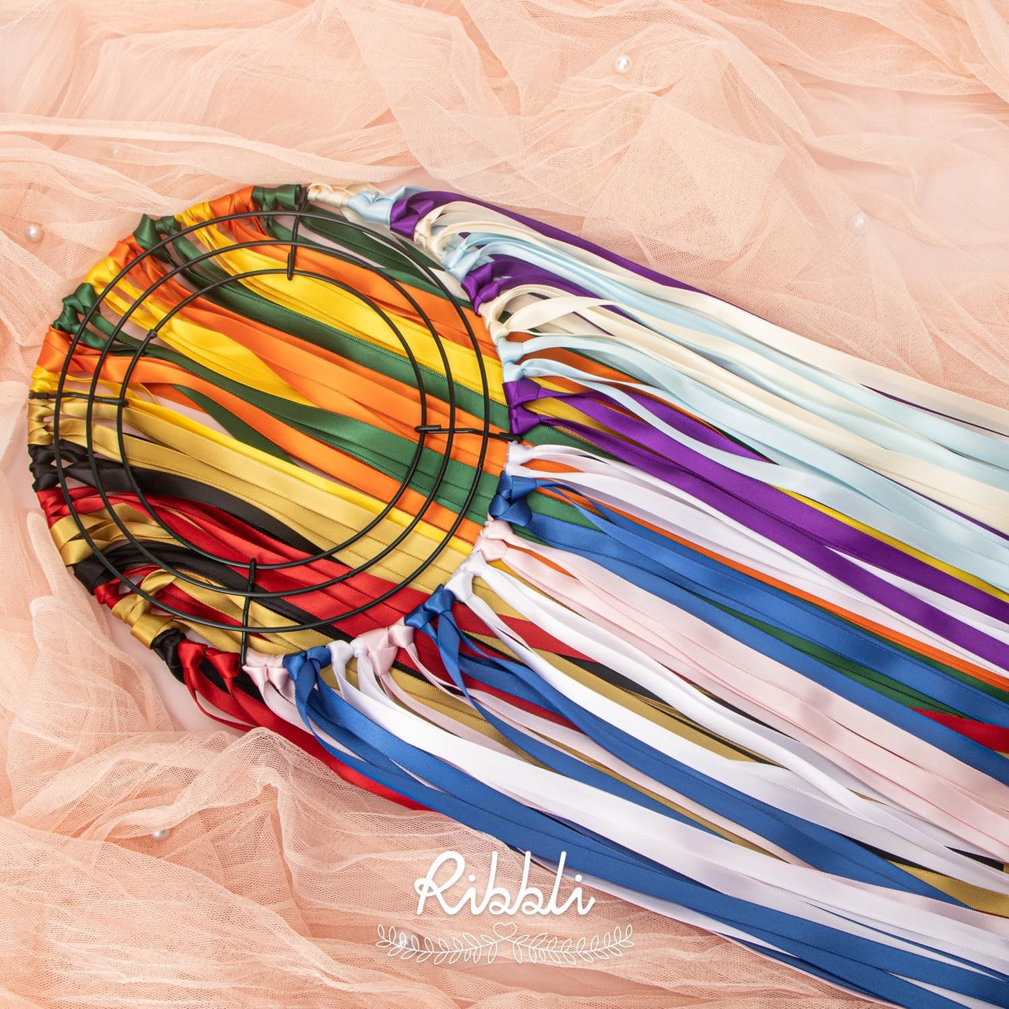 Ribbli Double Faced Light Blue Satin Ribbon,3/8” x Continuous 25 Yards,Use for Bows Bouquet,Gift Wrapping,Floral Arrangement