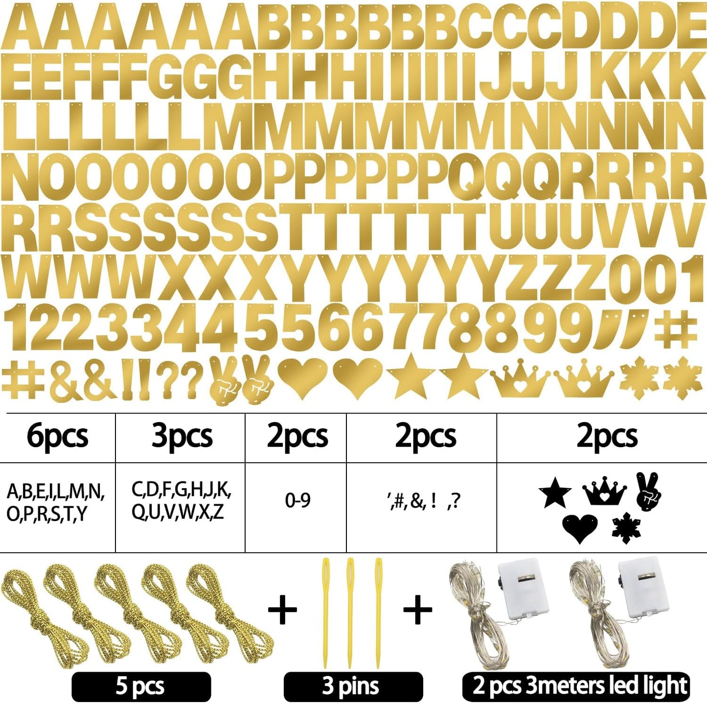 167Pcs DIY Glitter Customizable Banner Kit Custom Banner Happy Birthday Letter Banners Personalized Banners Decor for Christmas Baby Shower Birthday Party Decorations Supplies(Shiny Gold)