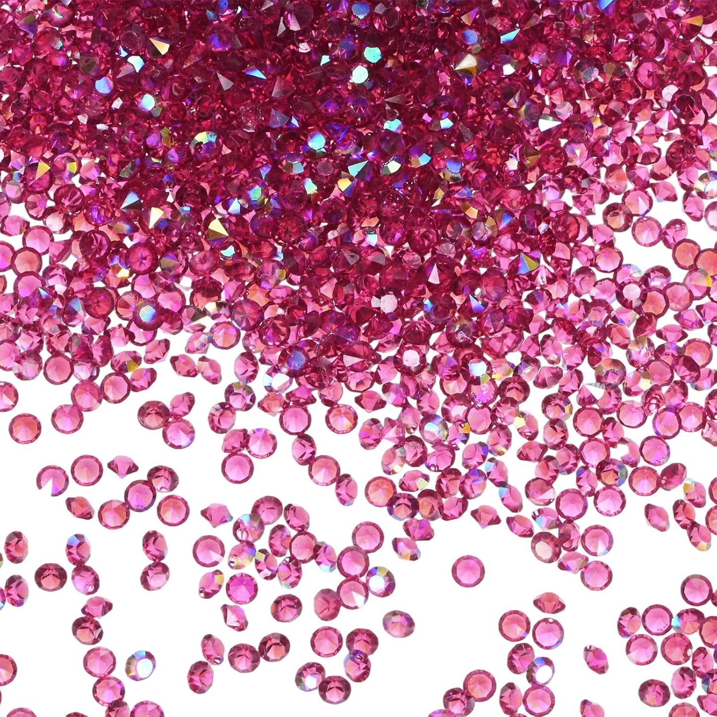 14400-Pack Acrylic Diamonds, 0.12 Inch/3mm Wedding Table Scatter Confetti Crystals for Vase Fillers/Art Craft, Acrylic Diamonds Gems [Purple Red AB]