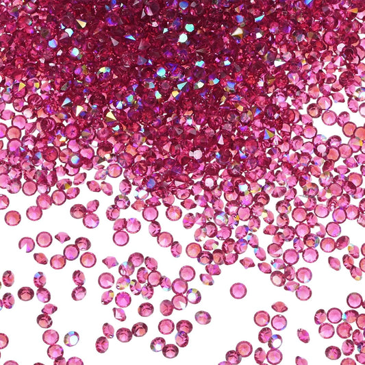 14400-Pack Acrylic Diamonds, 0.12 Inch/3mm Wedding Table Scatter Confetti Crystals for Vase Fillers/Art Craft, Acrylic Diamonds Gems [Purple Red AB]