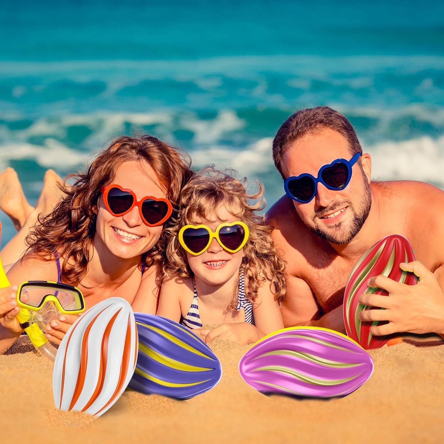 Jerify 12 Pcs Mini Foam Footballs for Kids Students 7 Inch Small Spiral Football Toys Easy Grip Waterproof Soft Emulation Ball for School Gift Sports Party Game (Vivid Color)