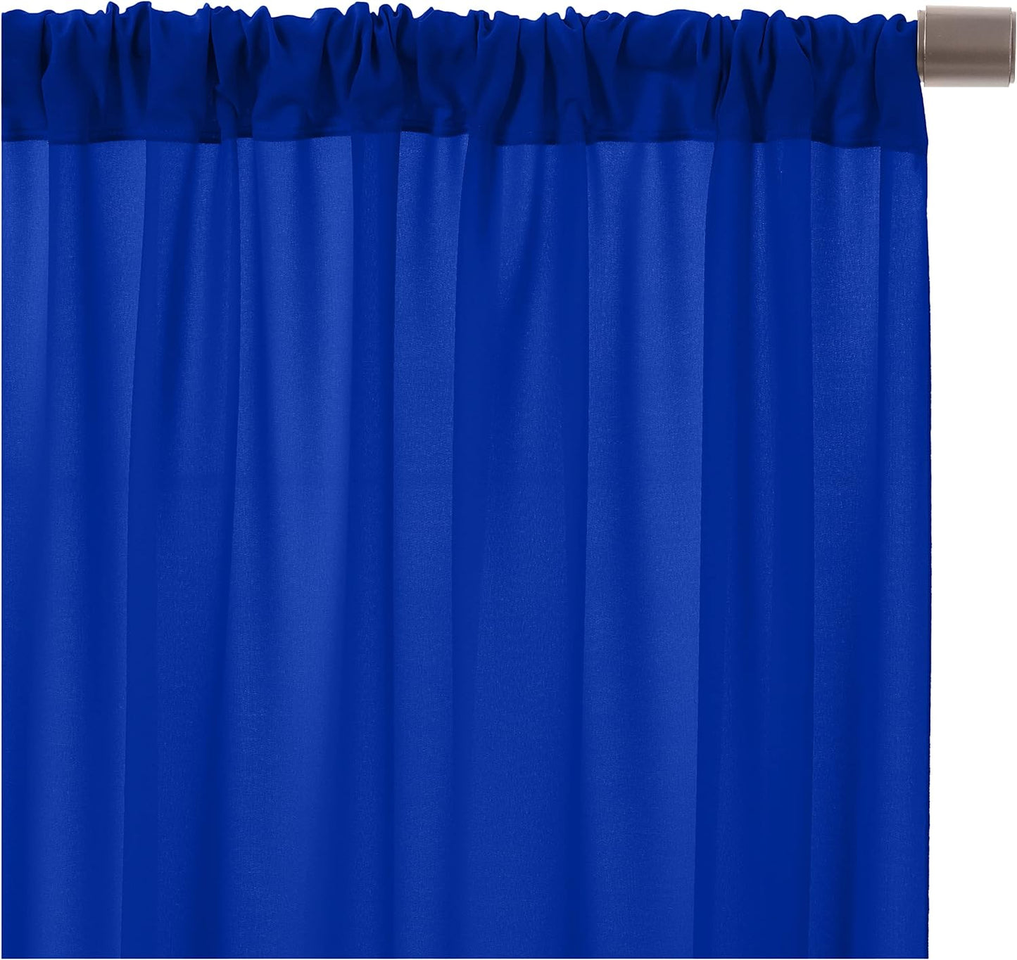AK TRADING CO. 10 feet x 10 feet Polyester Backdrop Drapes Curtains Panels with Rod Pockets - Wedding Ceremony Party Home Window Decorations - Royal Blue (DRAPE-5x10-ROYAL)