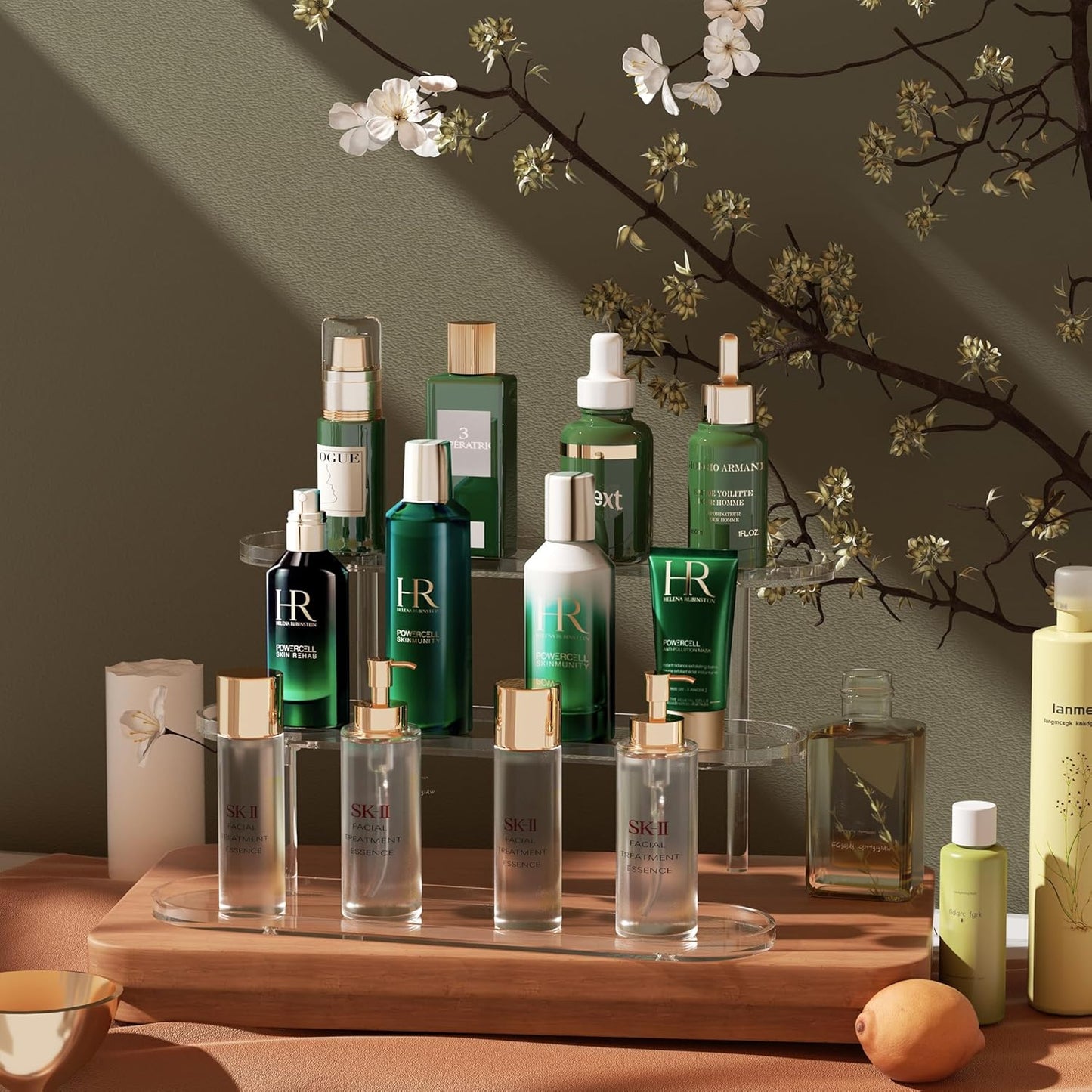 Acrylic Risers Display Stand, Clear Perfume Organizer, Clear Cupcake Stand Holder, Dessert Display for Party, Display Shelf for Cologne Skincare 𝐚𝐦𝐢𝐢𝐛𝐨 Funko-POP Figure Collection