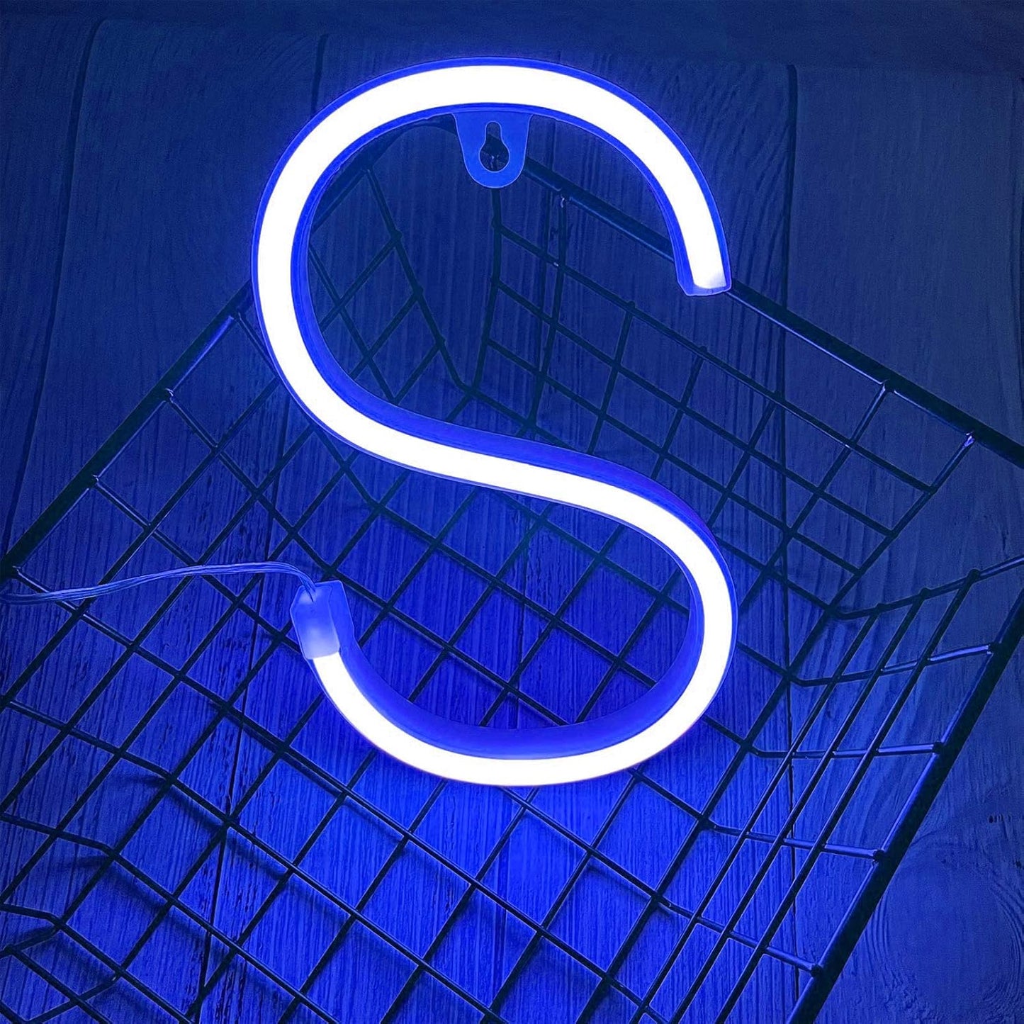 ENUOLI Neon Signs, Letters Light Neon Letters Marquee Letters with Lights Blue Light Up Signs for Wall Decor Christmas Party Bar Decorations Lights for Wedding Birthday (S)