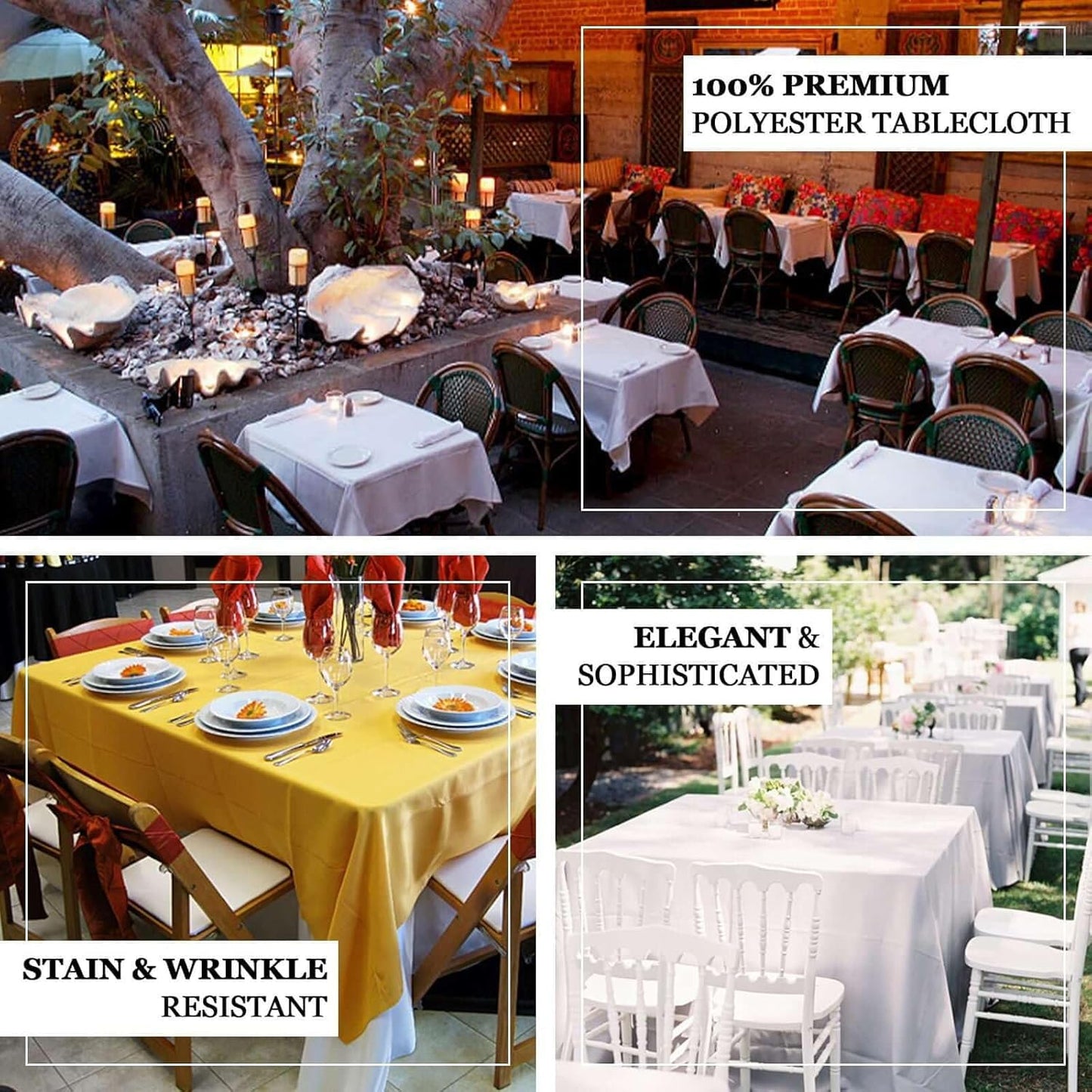 Efavormart 90" Dusty Rose Wholesale Linens Polyester Square Linen Tablecloth for Kitchen Dining Catering Wedding Birthday Party Events