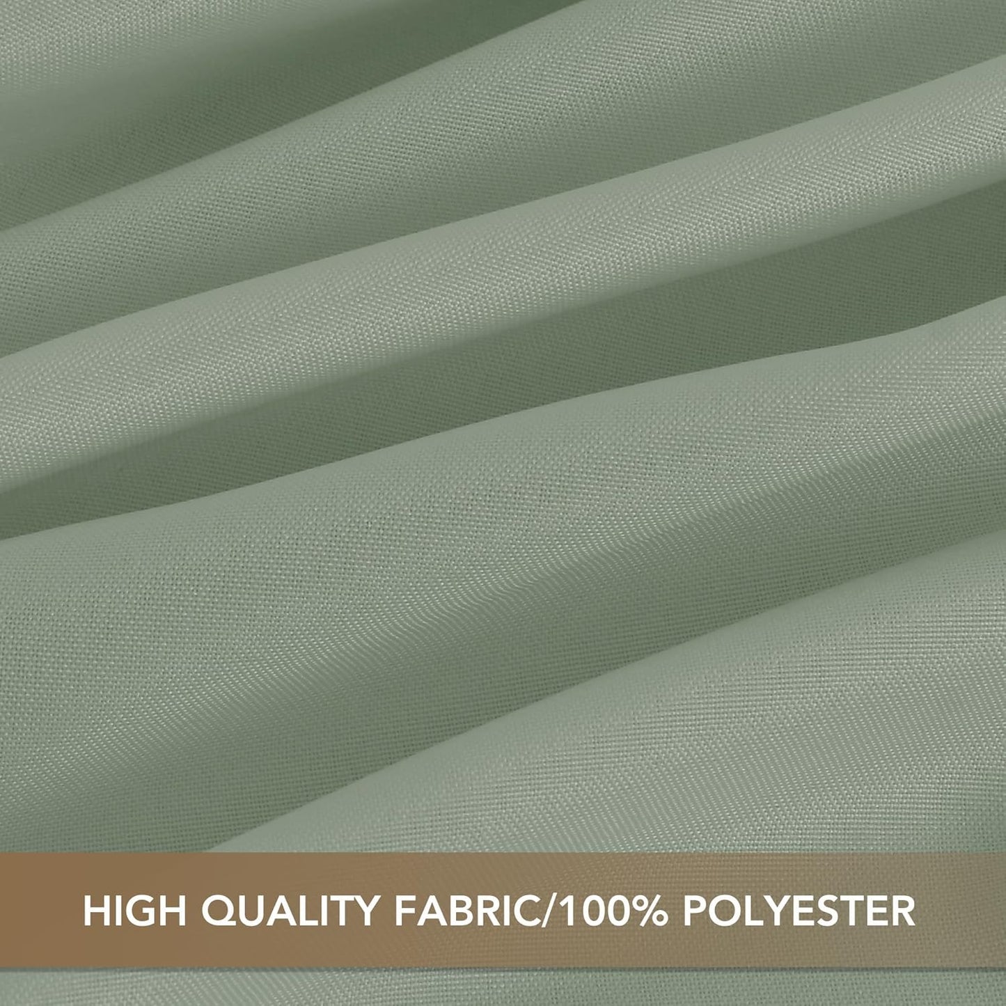 sancua Square Tablecloths 85x85 Inch - Sage Green Fabric Table Cloth for Square or Round Tables, Washable Polyester Table Cover for Outdoor Party, Birthday, Buffet, Resturant