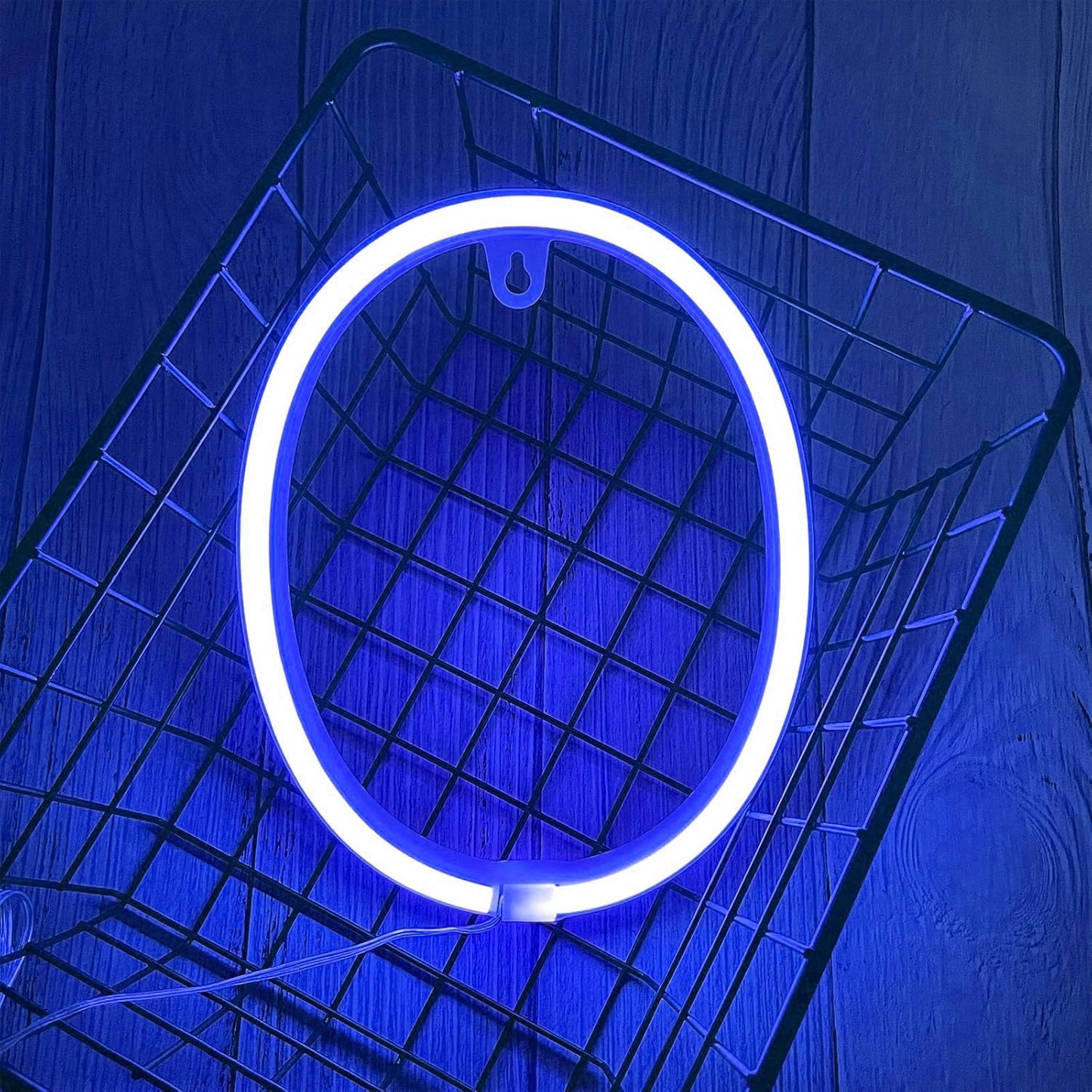 ENUOLI Light Up Letters Neon Signs, Blue Alphabet Neon Lights Wall Decor for Home, Birthday Party, Bar, Valentine’s Day Word-Blue Letter (O)