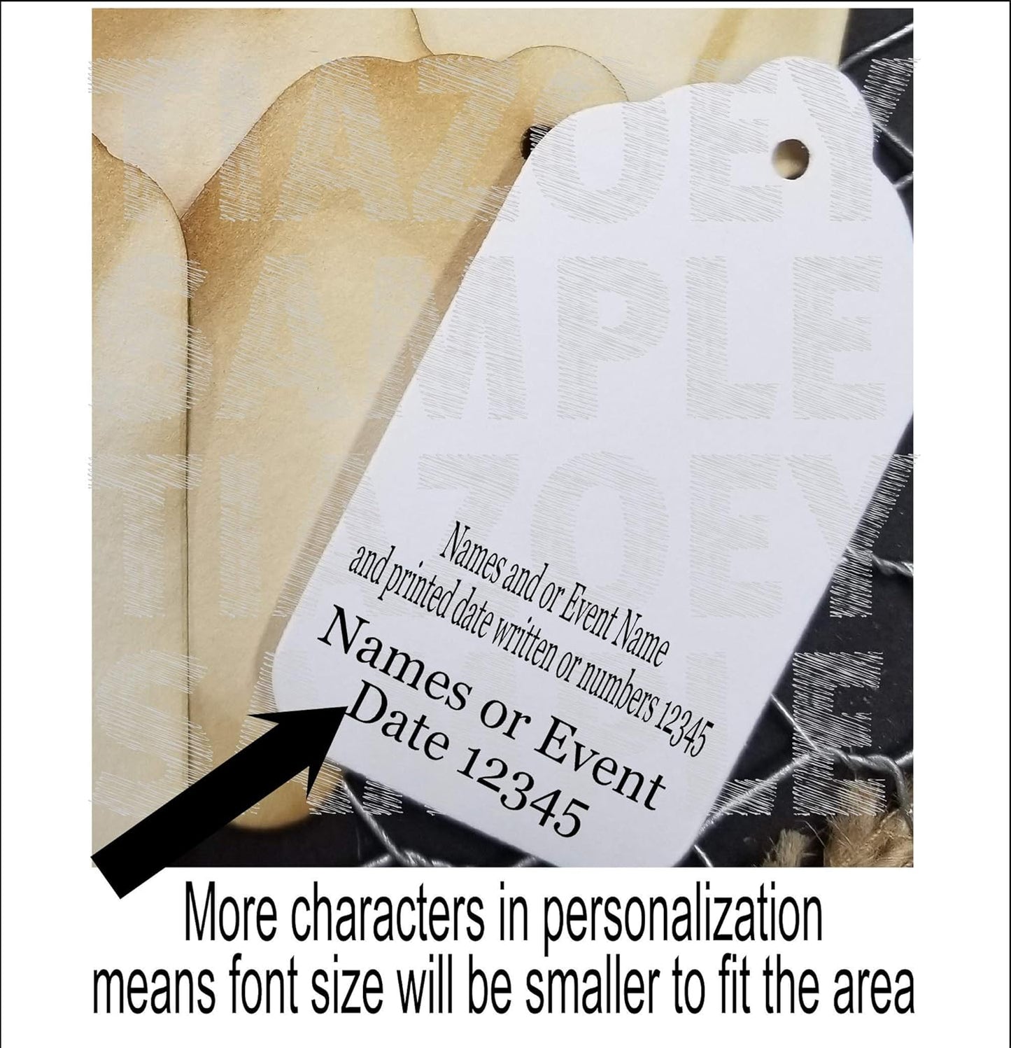 Let Love Grow Personalized CardStock Favor Tag Sets of 25 Tags (Small 2" x 1 1/8") Wedding Shower Baby