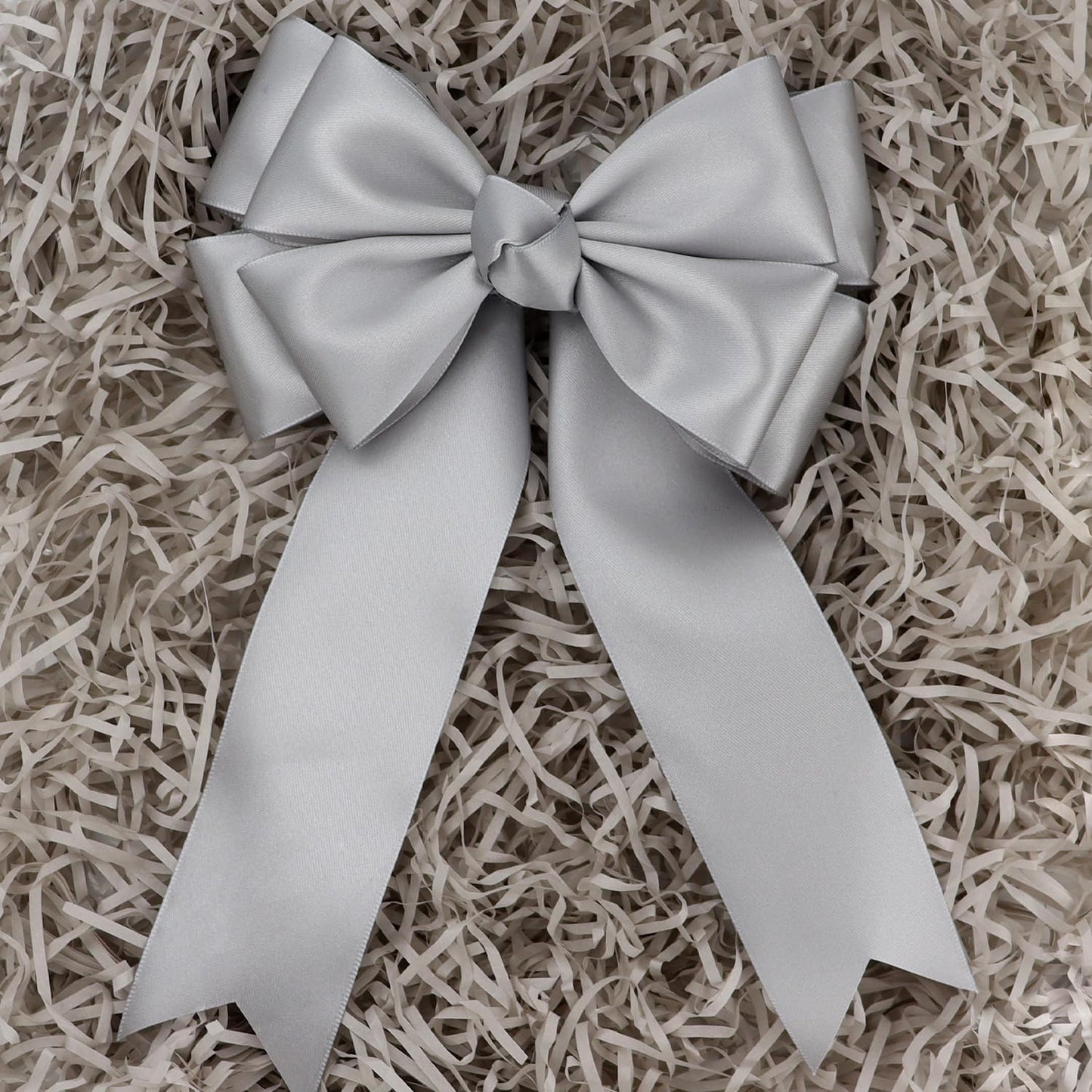 Gray Solid Satin Ribbon 2 Inch 25 Yards Solid Polyester Fabric Ribbon for Gift Wrapping Wedding Christmas Baby Shower Birthday Party Decoration Handmade Immortal Flower Craft