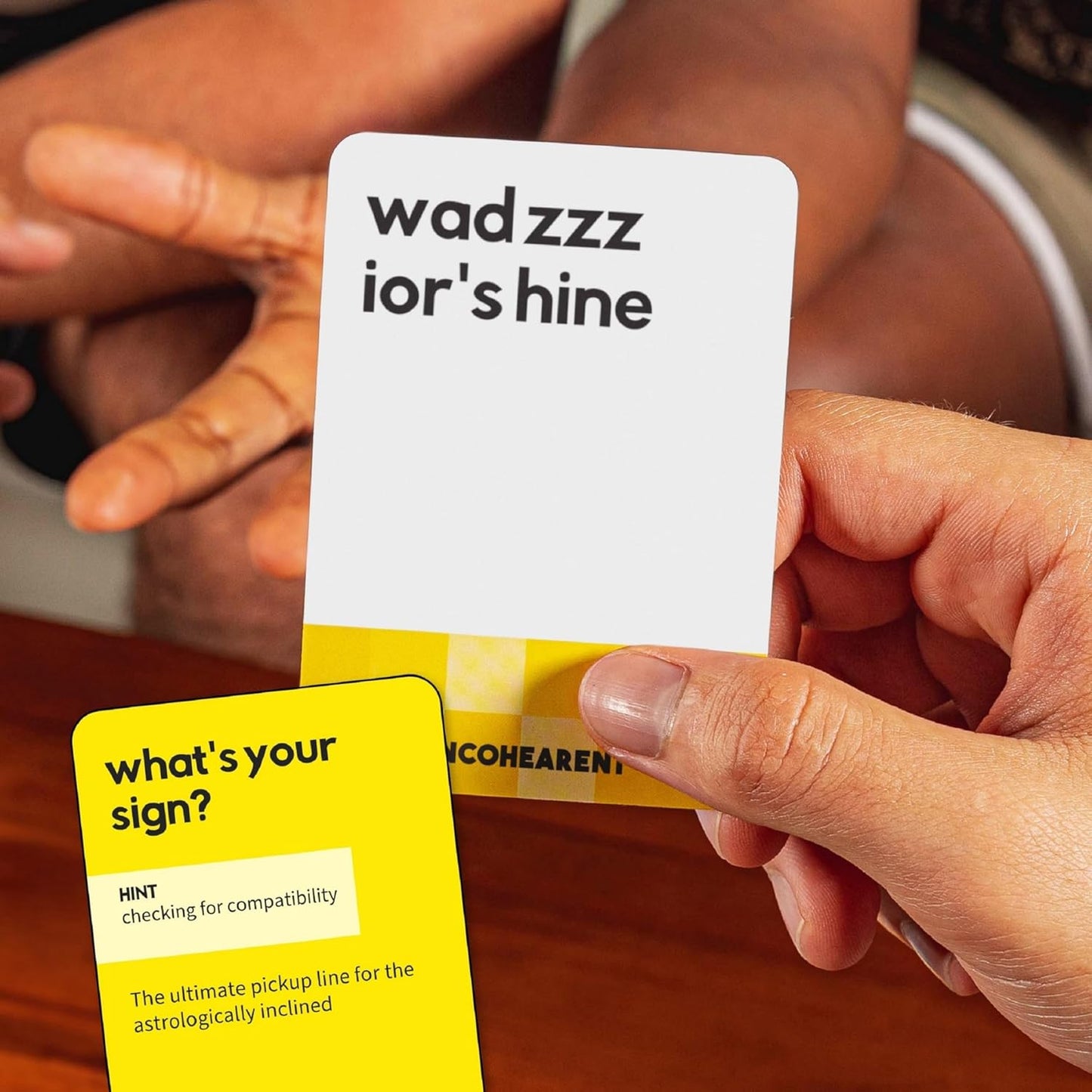 WHAT DO YOU MEME? Incohearent, The Guess The Gibberish Party Game by Relatable, A Funny Card Game for Adults, Great for Game Night Games, Includes 400 Cards, Instructions, and 1 Sand Timer