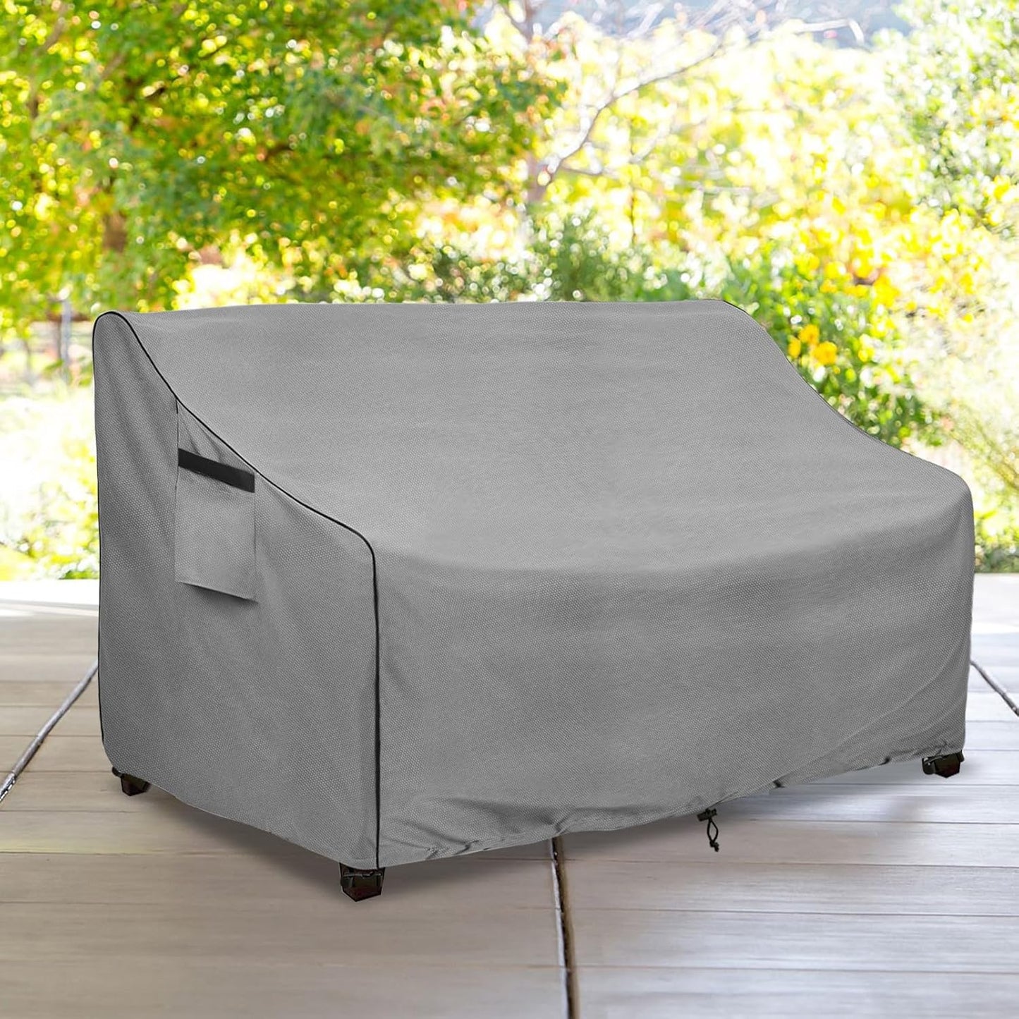 okcool Heavy Duty Patio Sofa Cover, 100% Waterproof 3-Seater Outdoor Sofa Cover Fits up to 79W x 38D x 35H Inches, Lawn Patio Furniture Covers,Grey