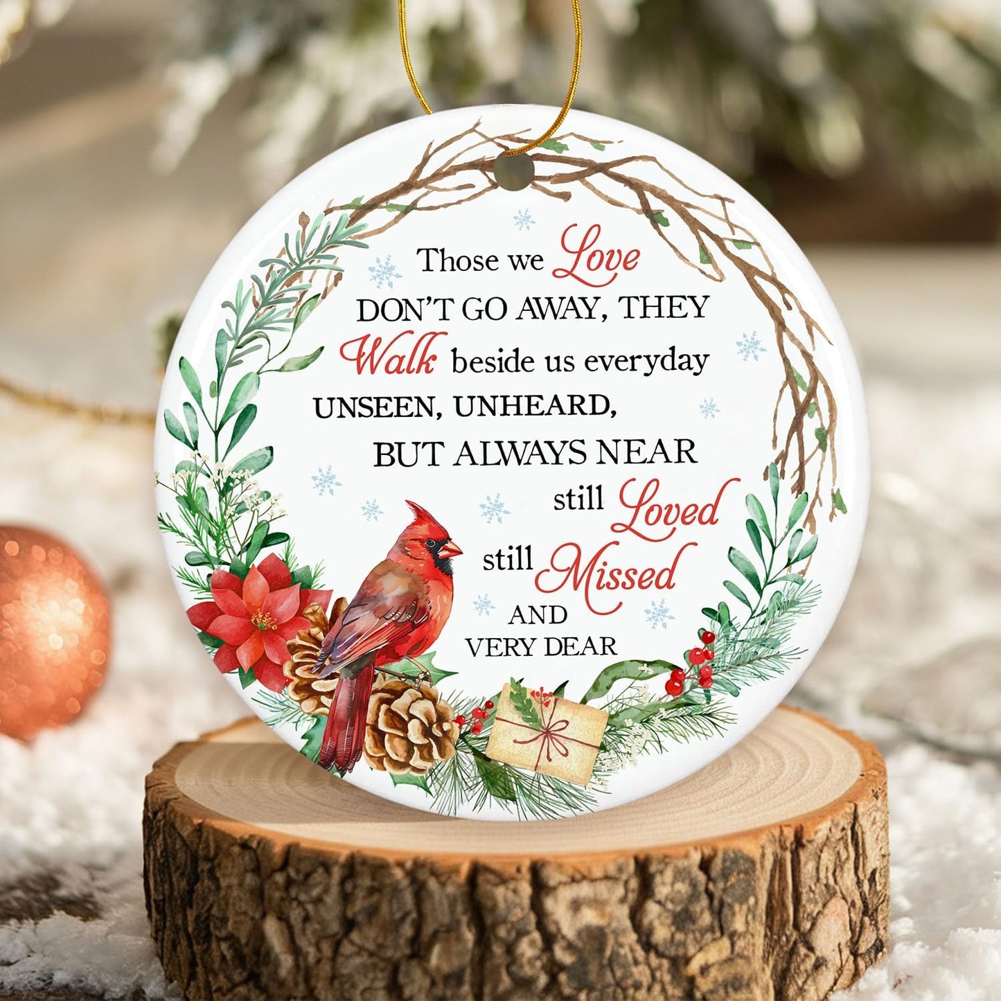 ZAGKOO Cardinal Christmas Ornament - Memorial Christmas Ornament - Sympathy Gifts, Bereavement Gifts for Loss of Loved One - Remembrance Ornaments - Red Cardinal Decoration for Xmas Tree 2025