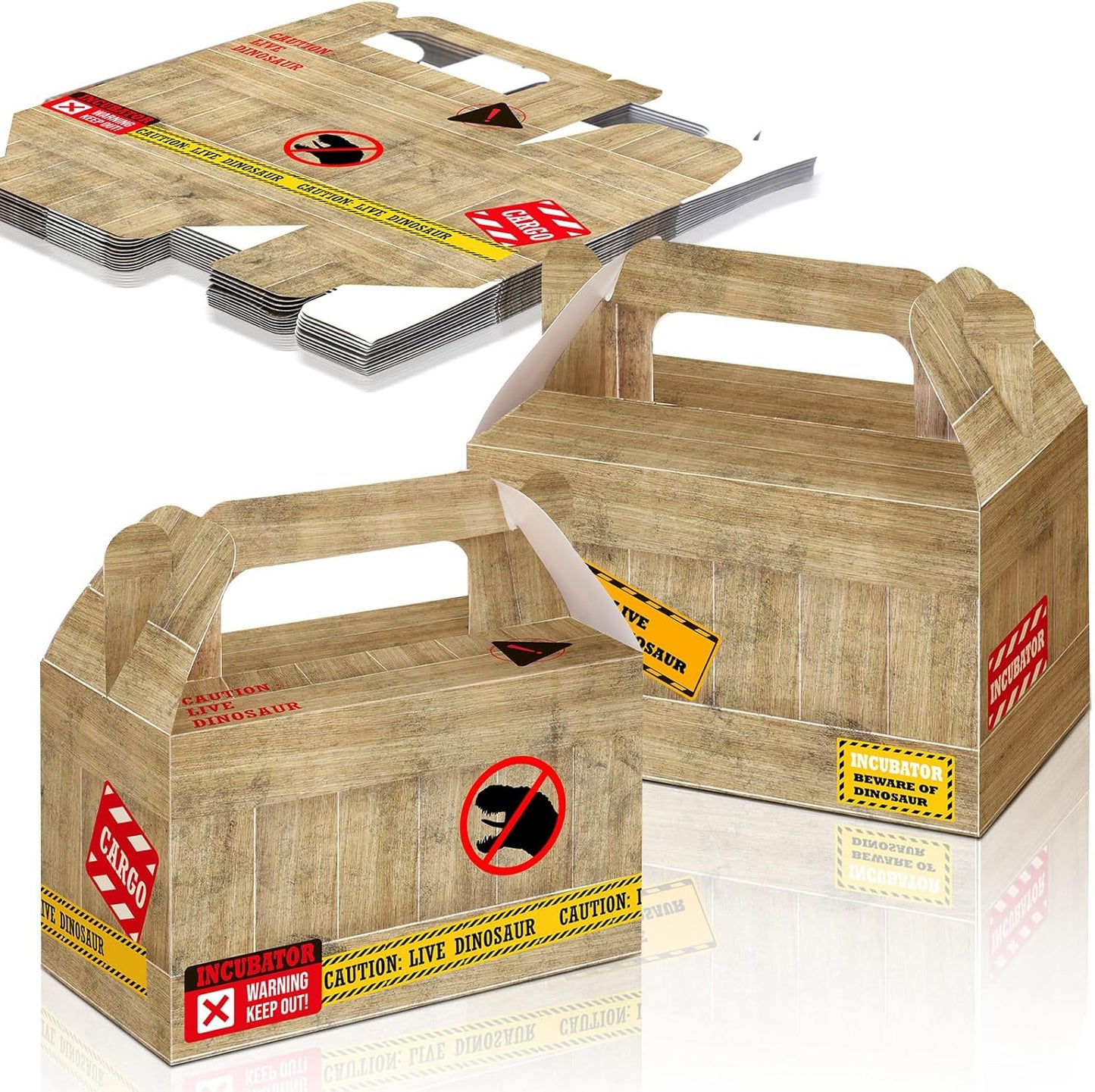 Bucherry 24 Pcs Dinosaur Treat Boxes Dino Party Favor Boxes Candy Goodie Gift Containers for Dinosaur Birthday Decorations Dino Birthday Party Supplies Baby Shower Decorations