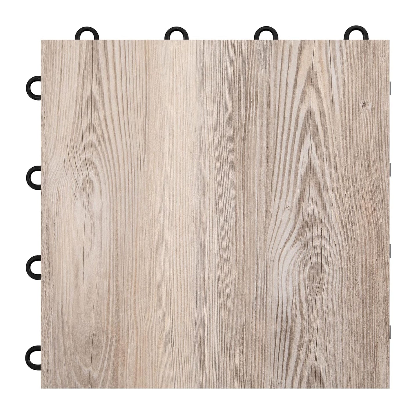 IncStores 3/8" Thick Snap Together Dance Flooring Tiles | 12”x12” Printed Vinyl Dance Floor Tiles for Practice & Performance | Beachwood | 9 Tile Pack