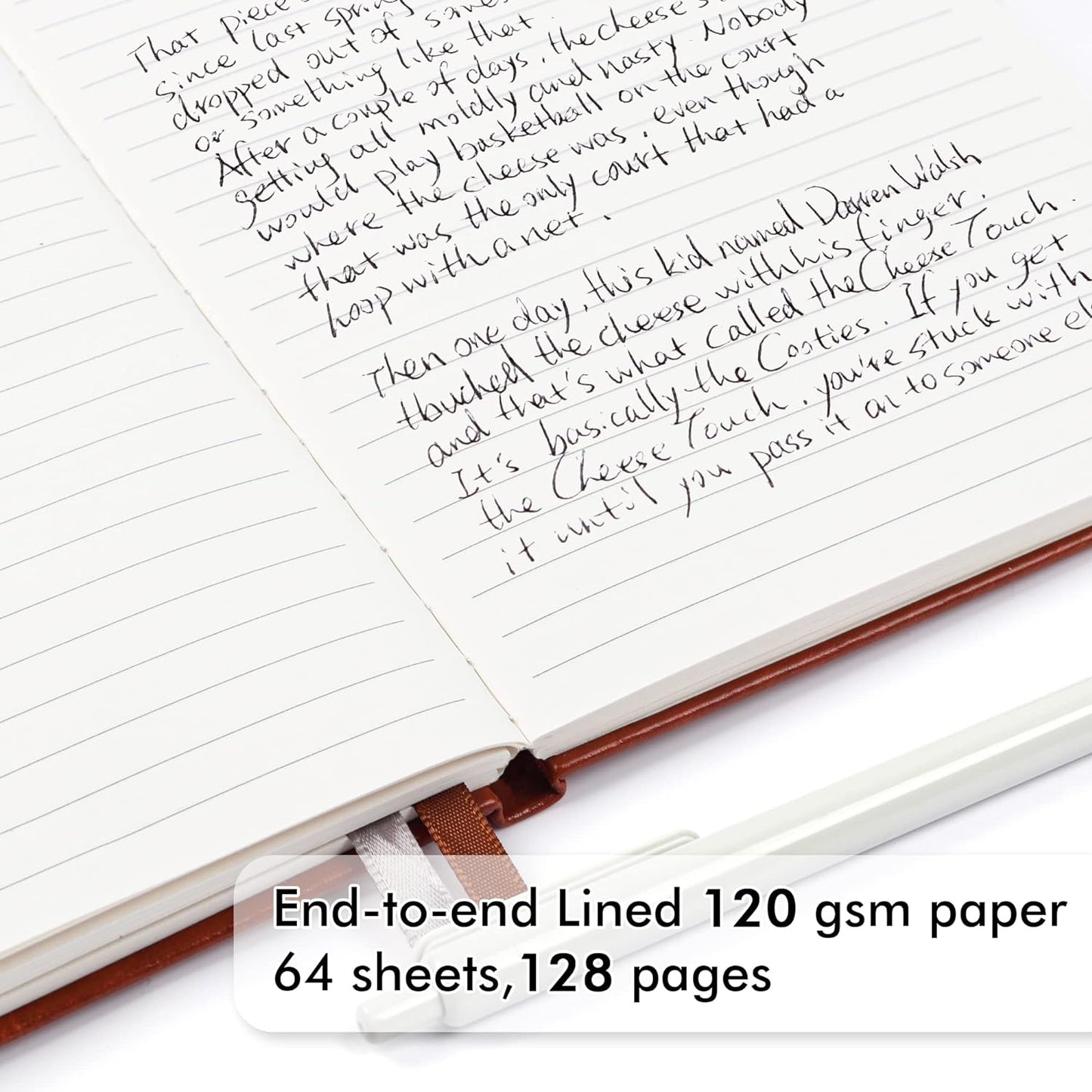 feela 24 Pack Journal Notebook for Work, Business Notebook Bulk Hardcover Lined Writing Journal with Pen Holder for Men Women Note Taking, with 24 Black Pens, 120 GSM, 5.1”x8.3”, A5, Brown