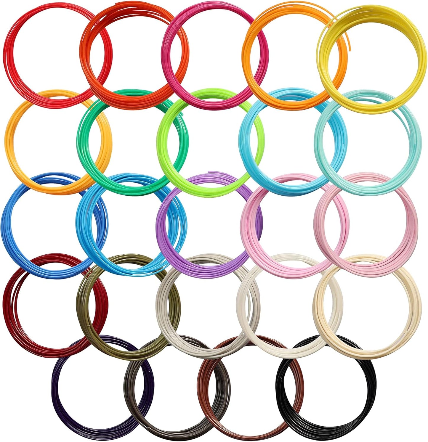 MIKA3D 24 Colors 1.75mm ABS 3D Pen Printer Filament Refill, Each Color 3.5m, Total 84m ABS Material, Support for MYNT3D / SCRIB3D 3D Printing Pen, Not Fit for 3Doodler Pen