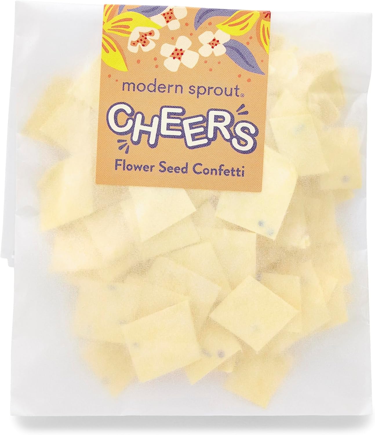 Modern Sprout Plantable Seed Paper Confetti Poppers Refill Packs (12 Pack/100pc) - Plastic-Free Refill for Creative Gardening - Wildflower Seeds for Kids Garden Party Favors & Birthday Poppers -Mix