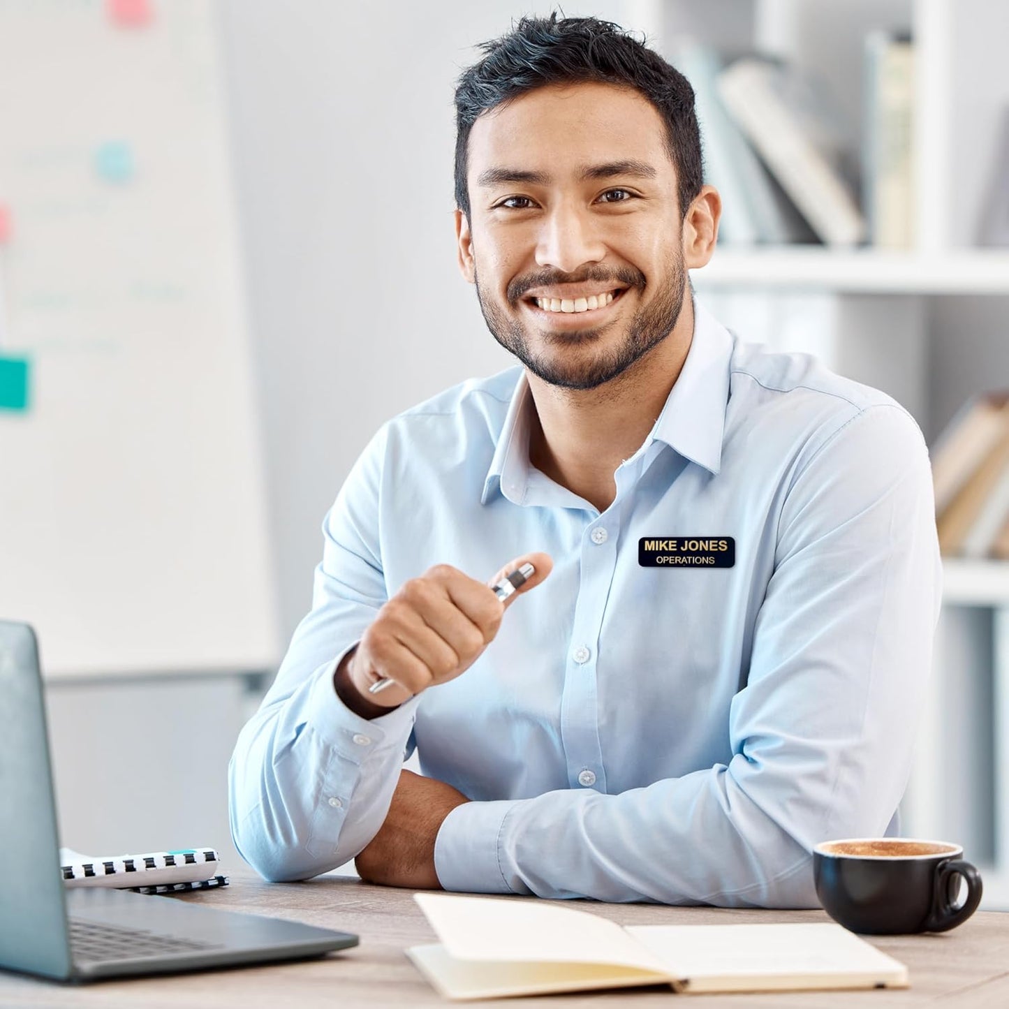 Custom Engraved Name Tag Badges – Personalized Identification with Pin or Magnetic Backing, 1 Inch x 3 Inches, Yellow/Black