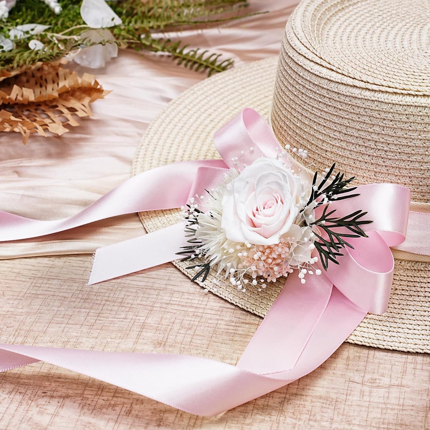 LaRibbons Light Pink Satin Ribbon 1 Inch 25 Yards Luxury Double Faced Pink Silk Ribbon for Gift Wrapping Flower Bouquet Crafts Wedding Party Babyshower Decoration