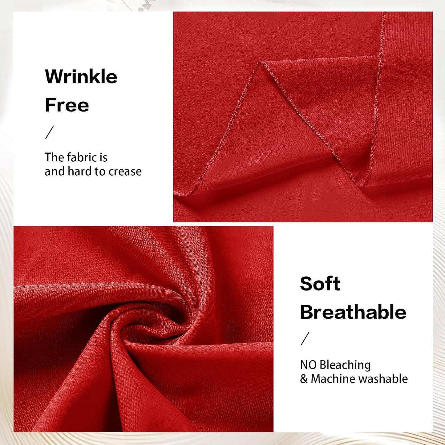 VOK Red Wedding Arch Draping Fabric Chiffon Fabric, 29in x 18Ft Sheer Chiffon Outdoor Curtain for Wedding Ceremony Birthday Party Decoration (Red,1 Panel)