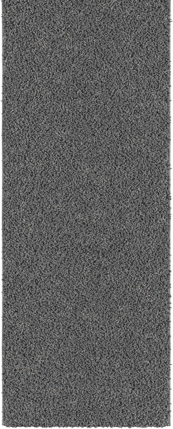 Ottomanson 2' x 3' Shaggy Area Rug - Plush & Cozy Non-Slip Carpet for Bedroom, Living Room & Nursery - Non Shedding & Durable for High-Traffic Areas, Gray