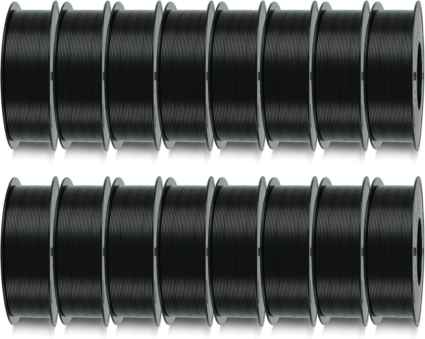 Kingroon 16KG Black PLA Filament 1.75mm 3D Printer Filament Pla Filament Dimensional Accuracy +/- 0.02mm, Fit Most FDM Printer, 1KG X 16 Spools