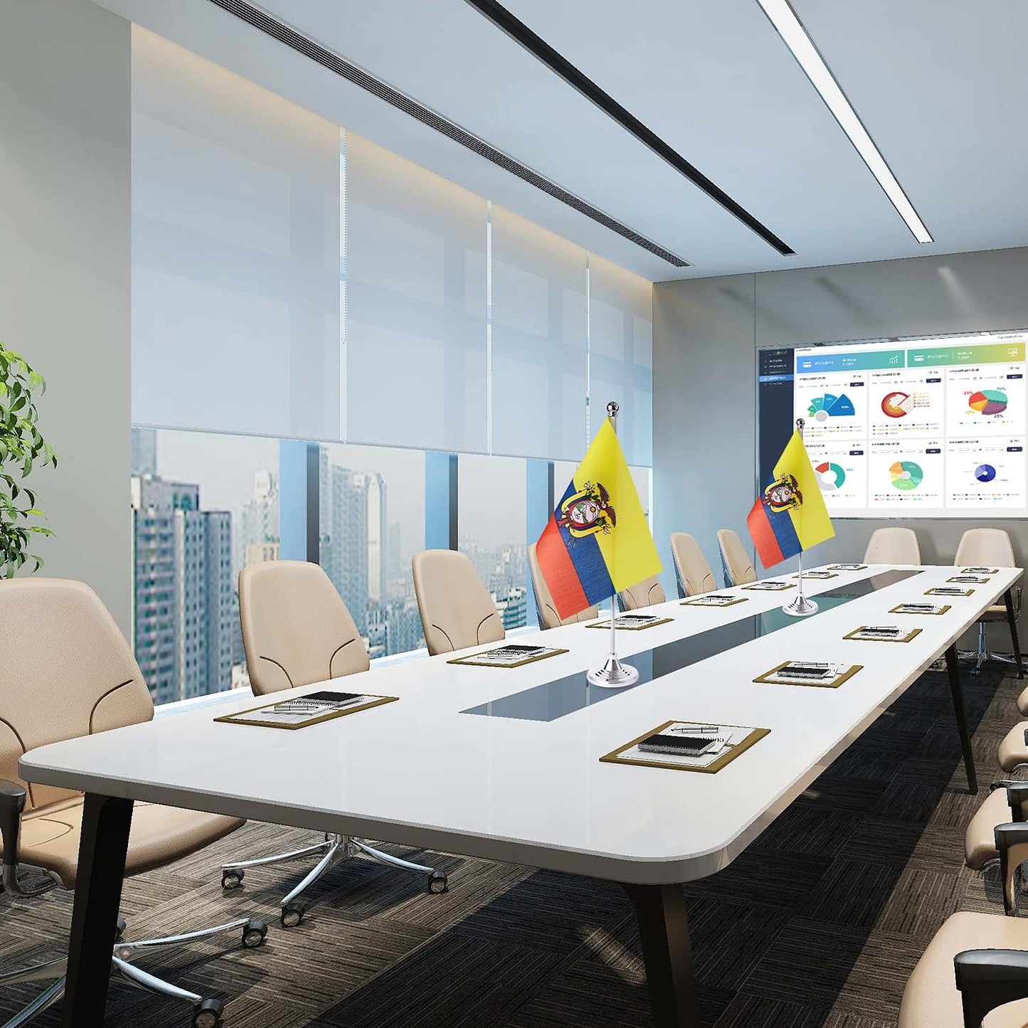 ZXvZYT 2 Pack Ecuador flag Ecuadorian Table Flag Small Mini Ecuador Desk Flags With Stand Base,International Festival Events Celebration Decorate,Home office Decorations
