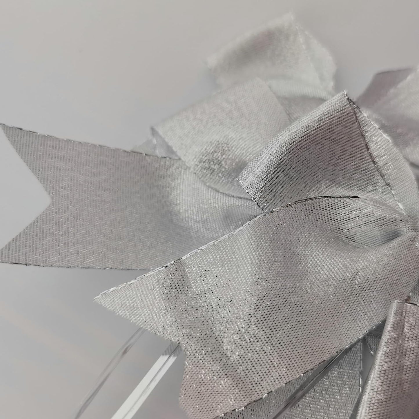 36pcs 4-1/2" Metallic Silver Bows with Twist Ties for Gift Wrapping Packing Christmas Decoration (4.5",Silver)