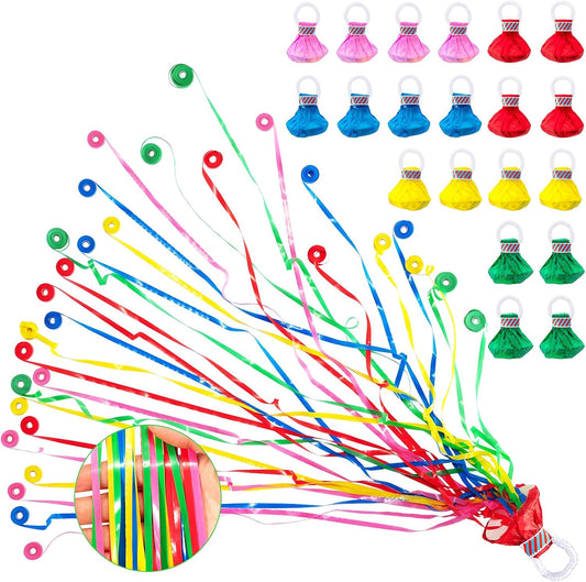 Confetti Poppers, 20Pack Plastic No Mess Streamers, Party Poppers for Birthday,Wedding,Celebrations,Graduation Party (Colorful 2, 20 Pack)