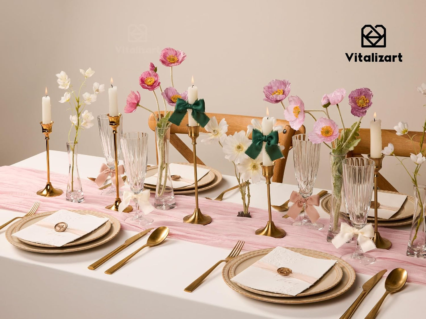 Vitalizart Silk Like Satin Ribbon 1 inch x 30 Yard Ivory White Handmade Frayed Ribbons for Gift Wrapping Baby Shower Wedding Bridal Bouquets Holiday Decor