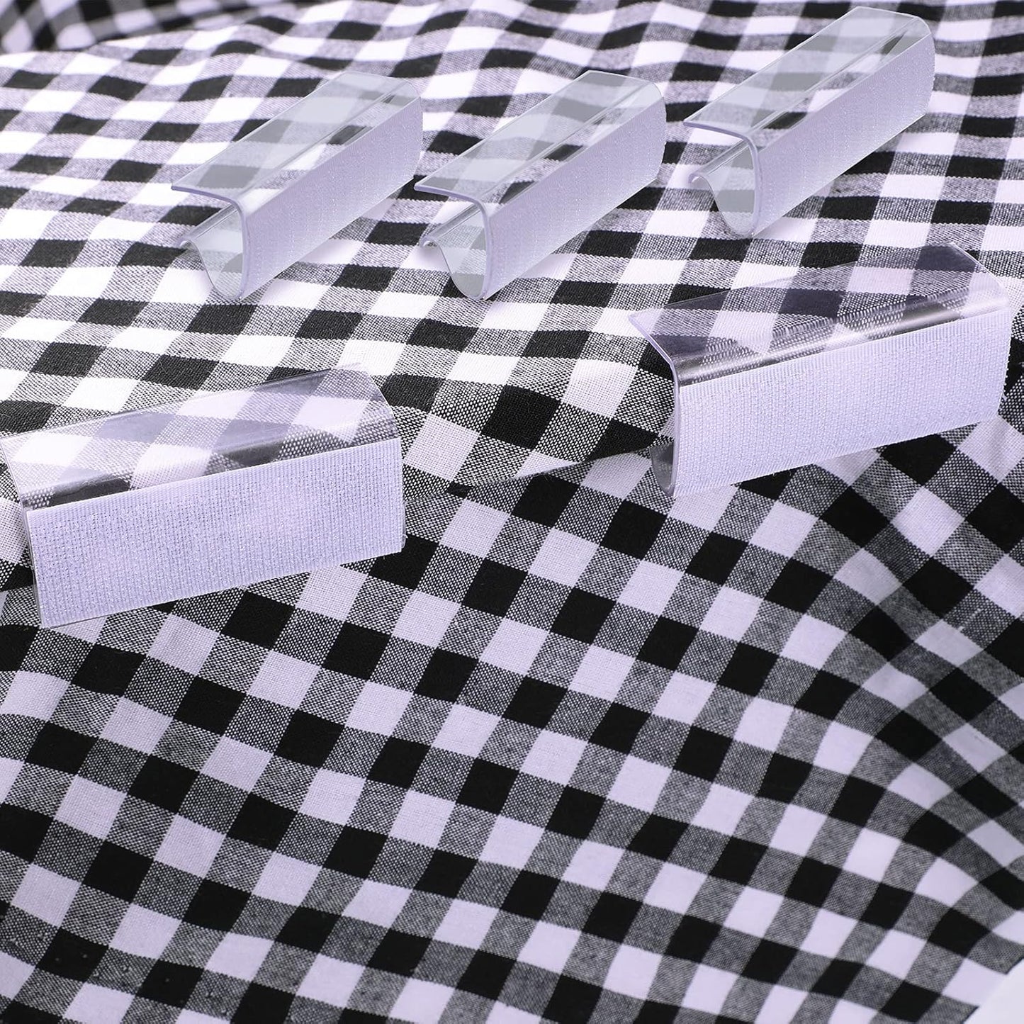 12 Pieces Table Skirting Clips Clear Tablecloth Clips for Indoor Outdoor Events Wedding Meeting Party Picnic Banquet