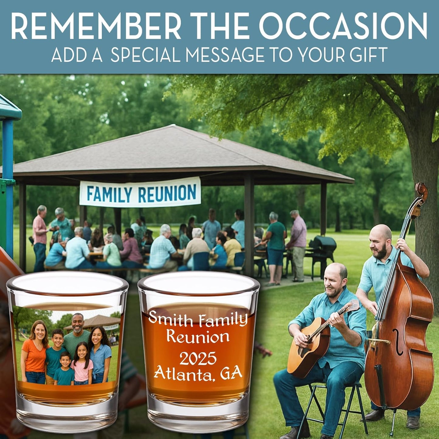 1pk Personalized Printed Photo 2.5oz Shot Glass - Mother's Day Gifts for Dads and Moms,custom image or pictures–anniversaries, party favors, bachelor or bachelorette party,21st birthday shot glass