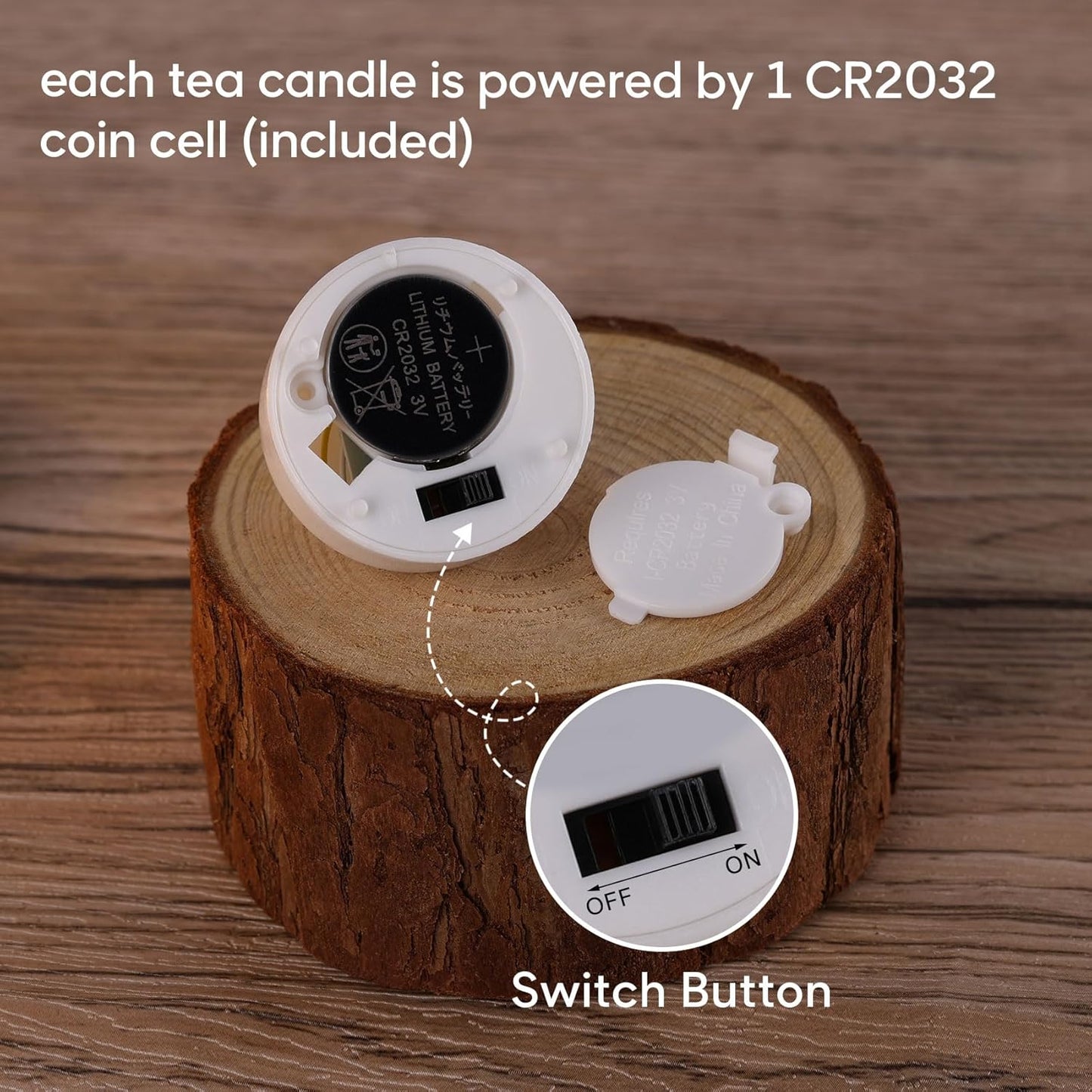 Eywamage White LED Tealights with Remote Batteries, Flickering Flameless Tea Lights Electric Votive Candles Set of 12