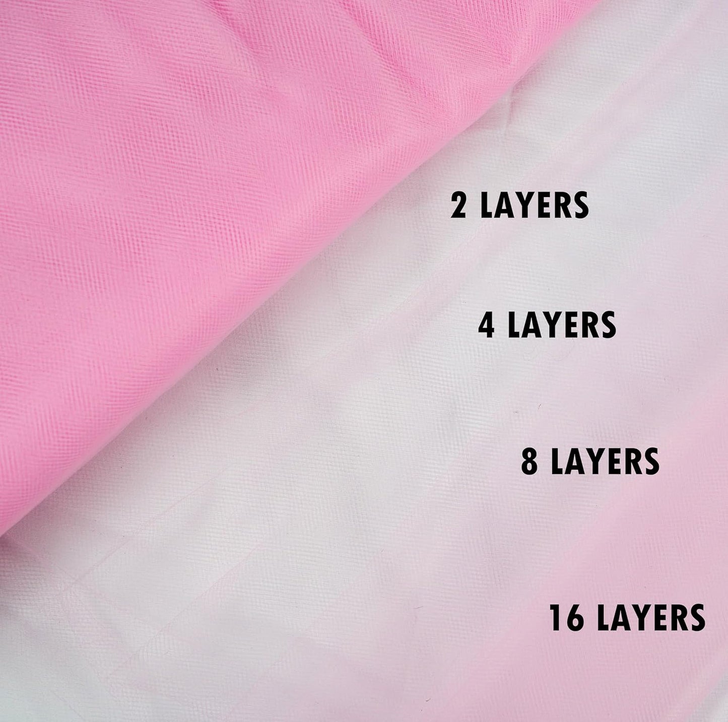 Craft And Party, Light Pink Fabric Tulle Roll 54 Inch by 40 Yards (120 ft) Fabric Tulle Bolt for DIY Tutu Skirt, Wedding and Decoration (Light Pink)