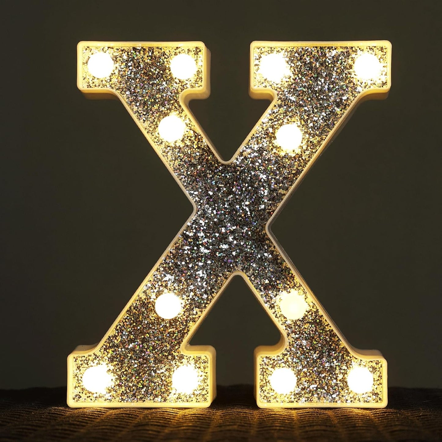 Light Up Letters - Marquee Signs for Table Decorations, Glitter Lighted Alphabet & Number Letters for Prom, Events or Engagement Parties