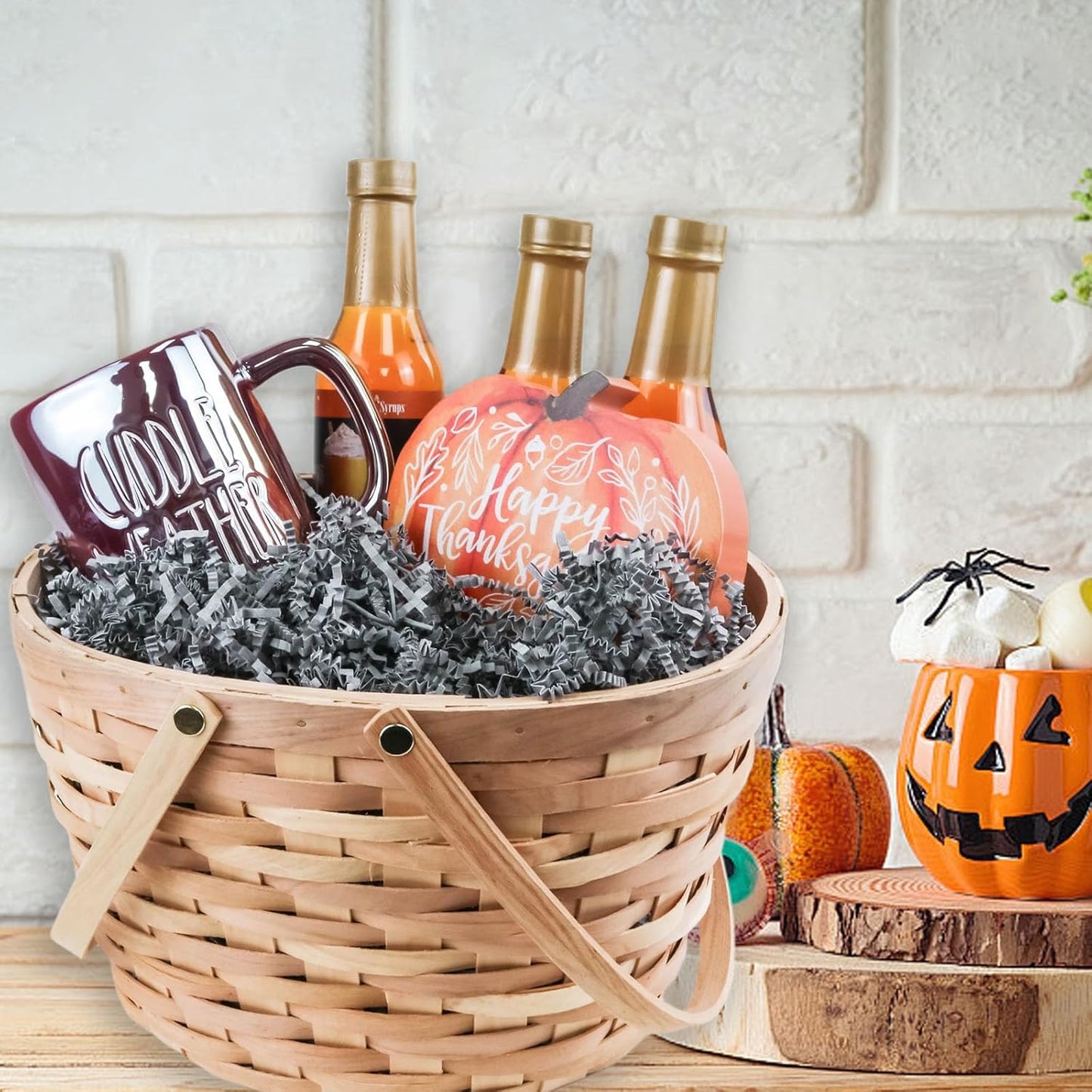 Zankubom 1 LB Grey Crinkle Cut Paper Shred Filler Great for Gift Wrapping, Grey Basket Fillers, Birthday, Gift Wrapping, Anniversary, Halloween Thanksgiving Christmas Party Decor Filling Supplies