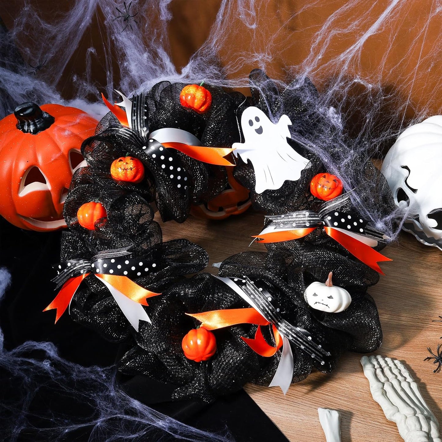 LaRibbons Orange Satin Ribbon 1 Inch 50 Yards Luxury Double Faced Russet Orange Silk Ribbon for Flower Bouquet Crafts Gift Wrapping Wedding Fall Decoration