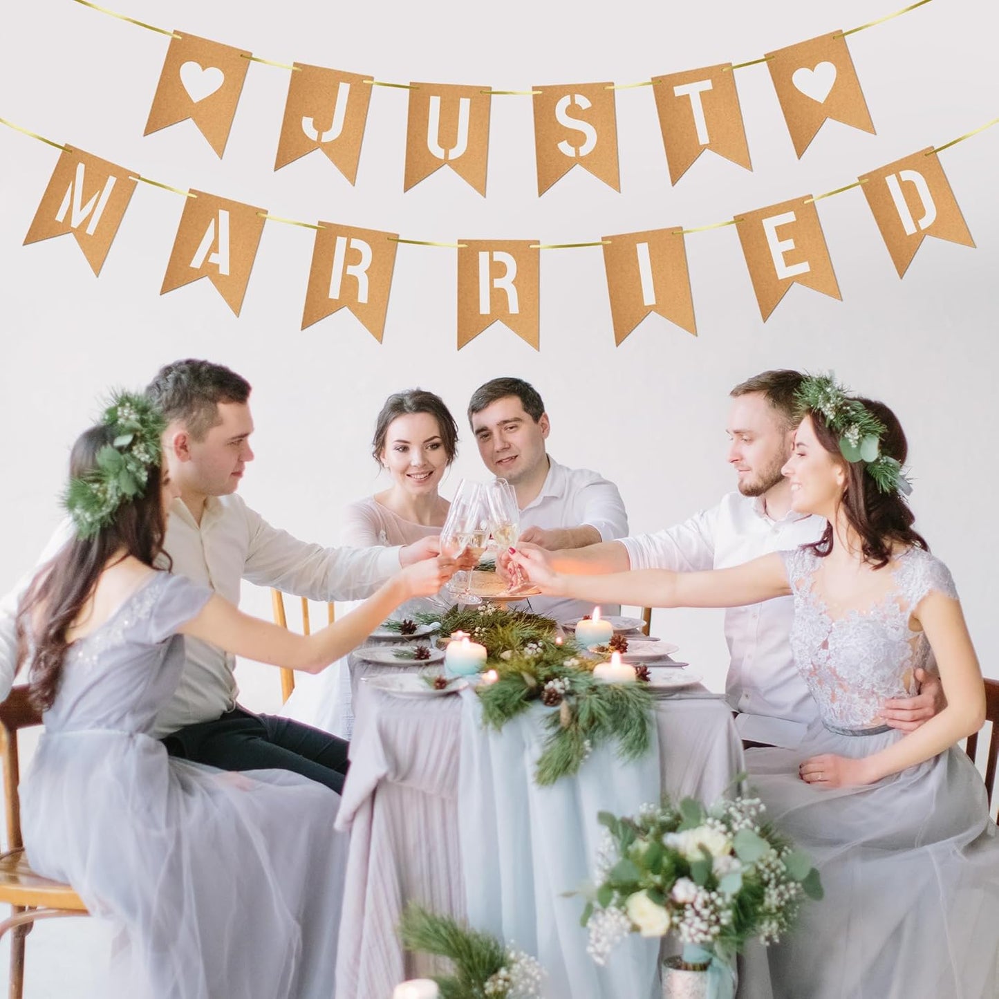 40 PCS DIY Custom Banner Set with Letter Stencils Ribbon, Customizable Party Sign Kit Blank Banner for Events Decoration Brown