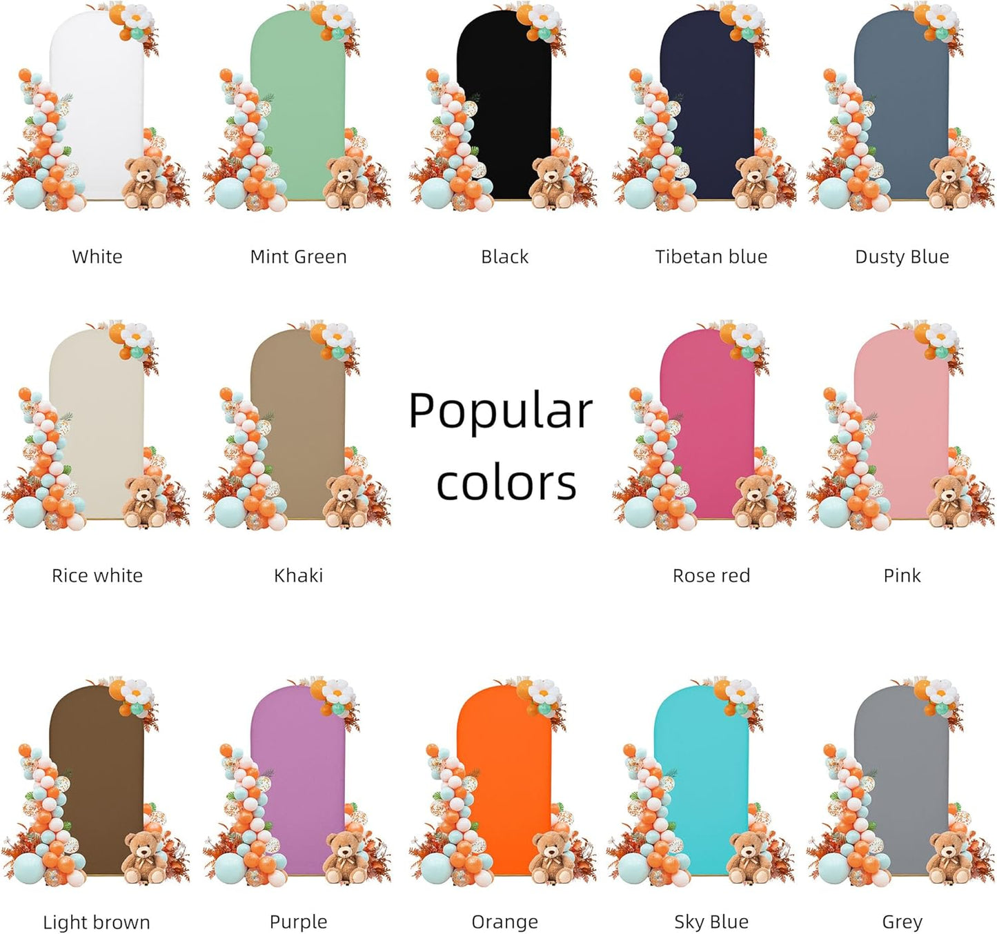 Wedding Arch Cover 5FT Arch Backdrop Cover Spandex Fitted Arch Cover for Round Top Chiara Backdrop Stand Covers for Wedding Birthday Party Baby Shower Banquet Ceremony Decoration