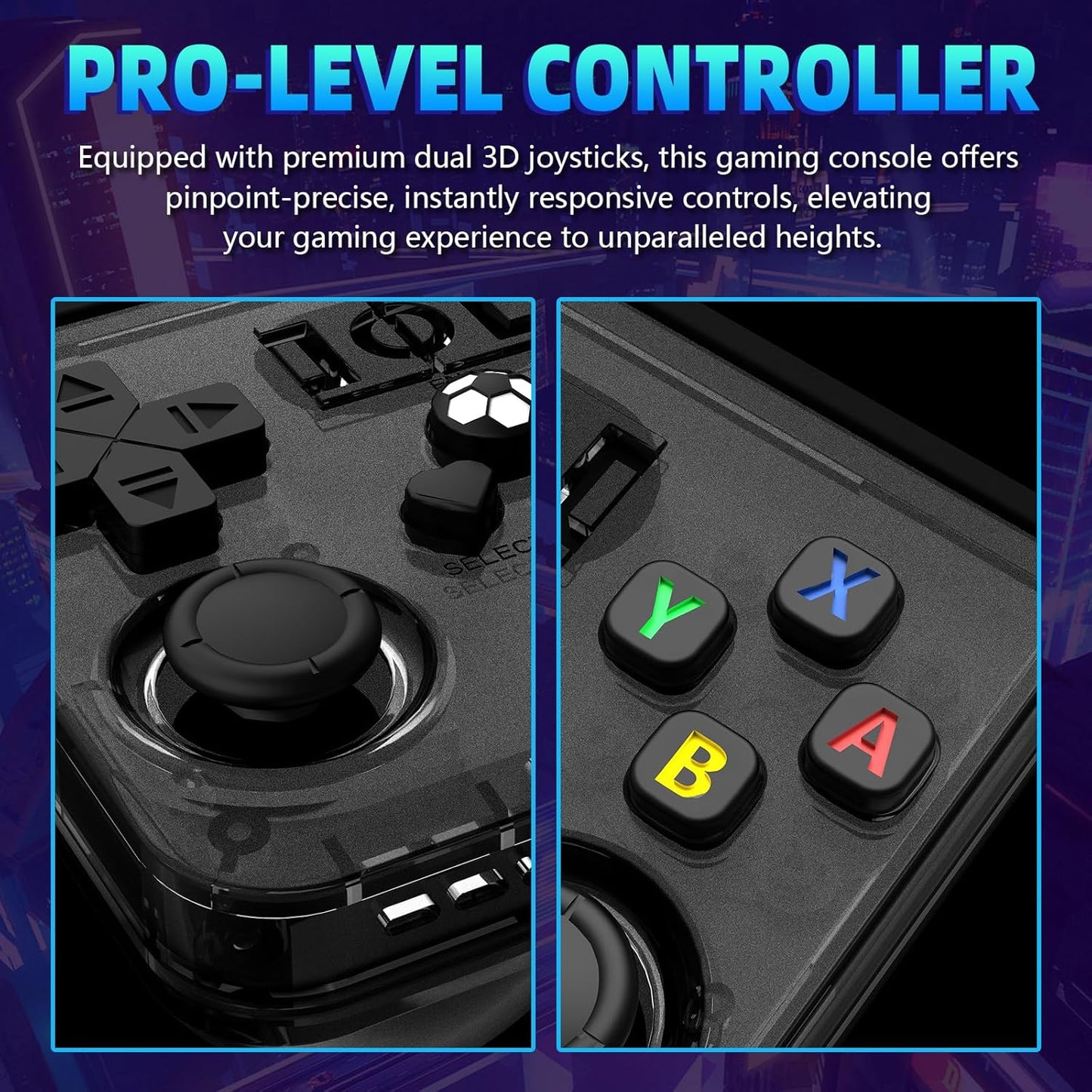 R36MAX Retro Handheld Game Console,64GB Preloaded Classic Video Games,Support 30+ Simulators,Retro Gaming Console with 4.0-in HD IPS Screen, 4000mAh Battery (Black)