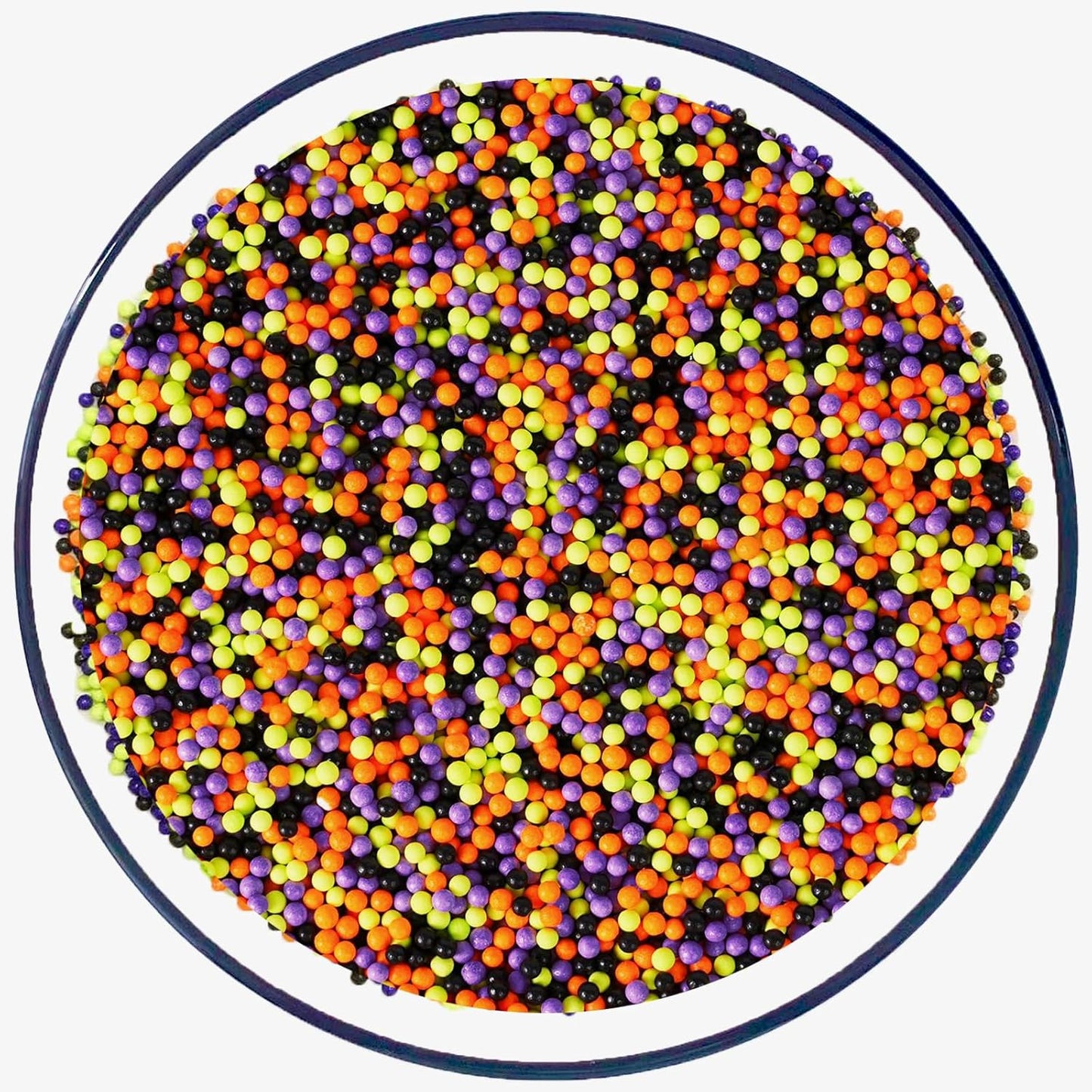 Sentovac Halloween Nonpareils Sprinkles Edible 2mm Mini Peals Sprinkle for Cake Decorating Sugar Candy Cookie Cupcake Topper Baking Decorations Thankgiving Halloween Supplies