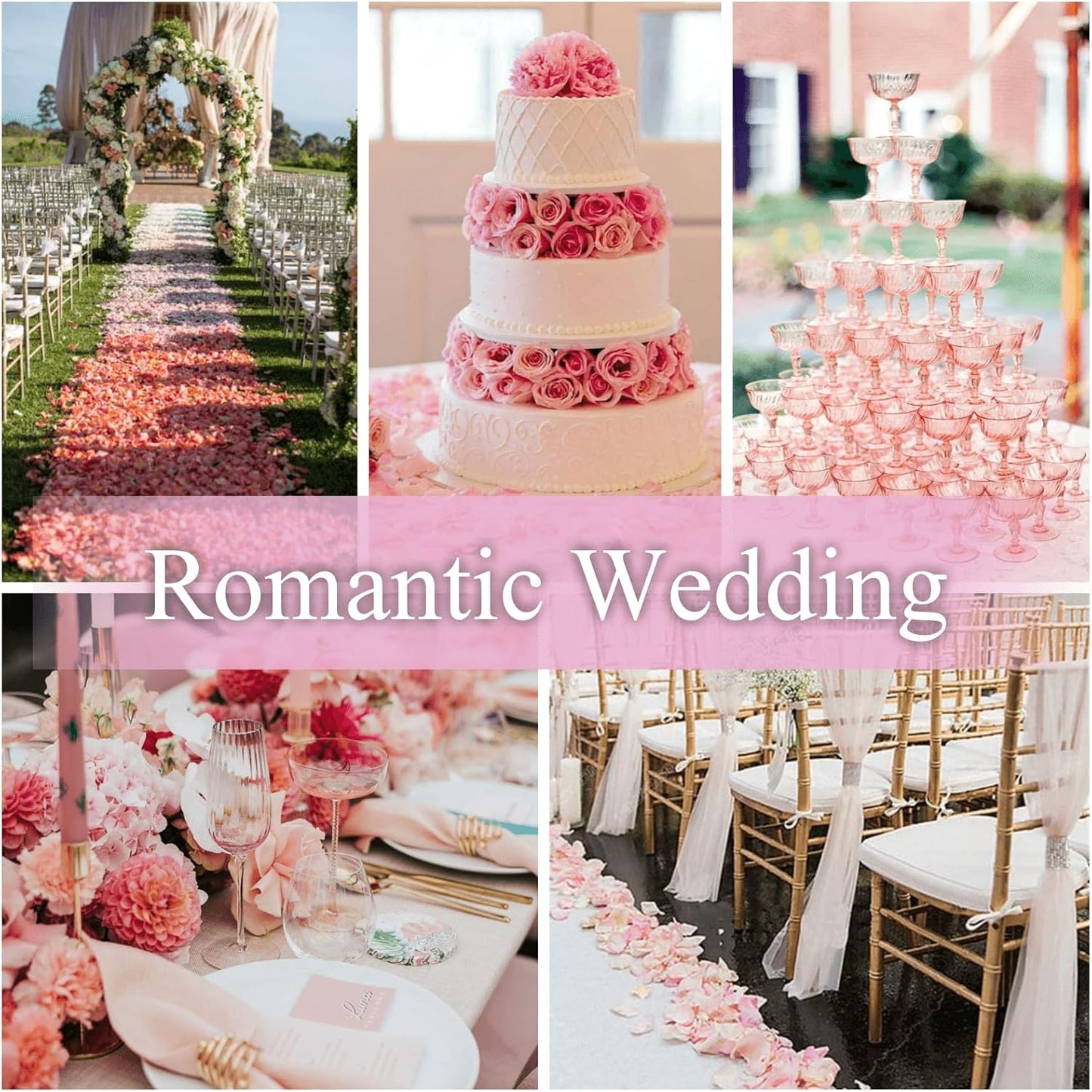 200Pcs Dried Real Pink Rose Petals, Preserved Flower Petals 1.75oz for Gifts Wedding Party Decor, Flower Girl, Dinner Table Centerpieces, Bridal Shower, Confetti