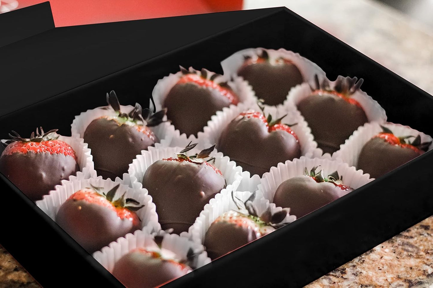 Purple Q Crafts 10 Pack Black Hard Gift Box with Magnetic Closure Lid 7" x 5" x 1.6" Rectangle Boxes For Gifts With Glossy Finish (Black, 10 Boxes)