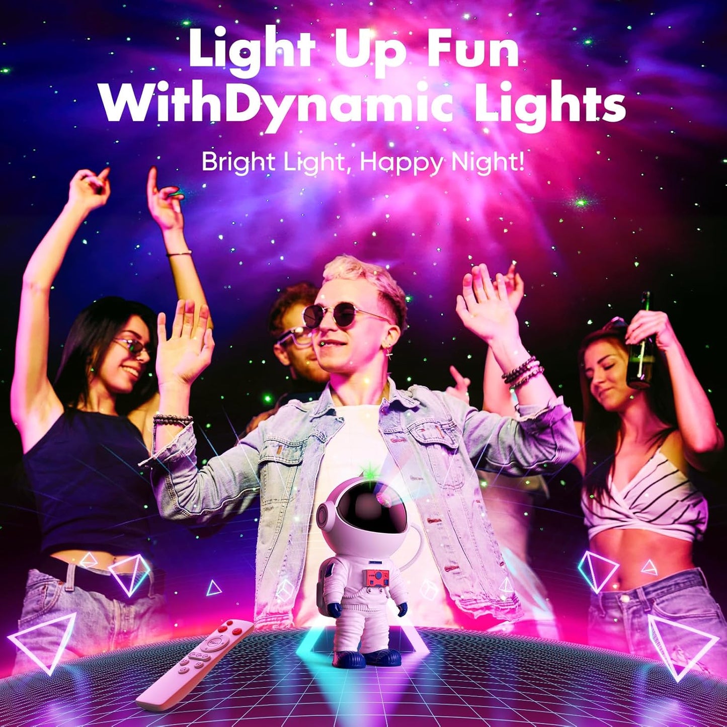 Astronaut Galaxy Projector, Star Projector for Bedroom, Nebula Night Light with Timer and Remote, LED Space Galaxy Lamp for Room Decor, Home Decor, Gifts for Kids, Christmas, Birthday