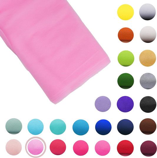 Craft And Party, Light Pink Fabric Tulle Roll 54 Inch by 40 Yards (120 ft) Fabric Tulle Bolt for DIY Tutu Skirt, Wedding and Decoration (Light Pink)