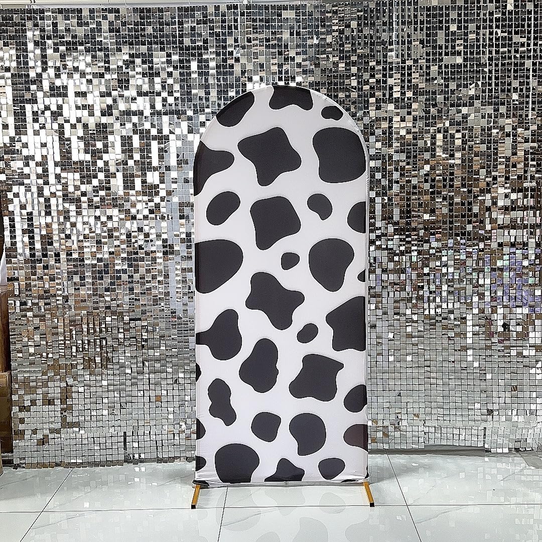 Arch Backdrop Chiara Arch Stand Covers Stretchy Spandex Fabric Cow Pattern Background for Birthday Baby Shower Party Decoration