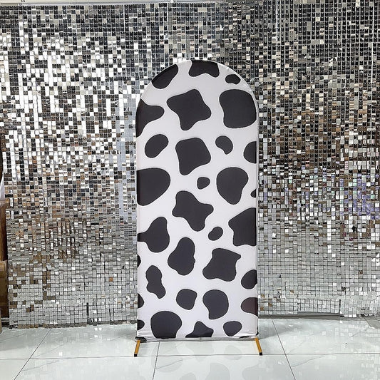 Arch Backdrop Chiara Arch Stand Covers Stretchy Spandex Fabric Cow Pattern Background for Birthday Baby Shower Party Decoration